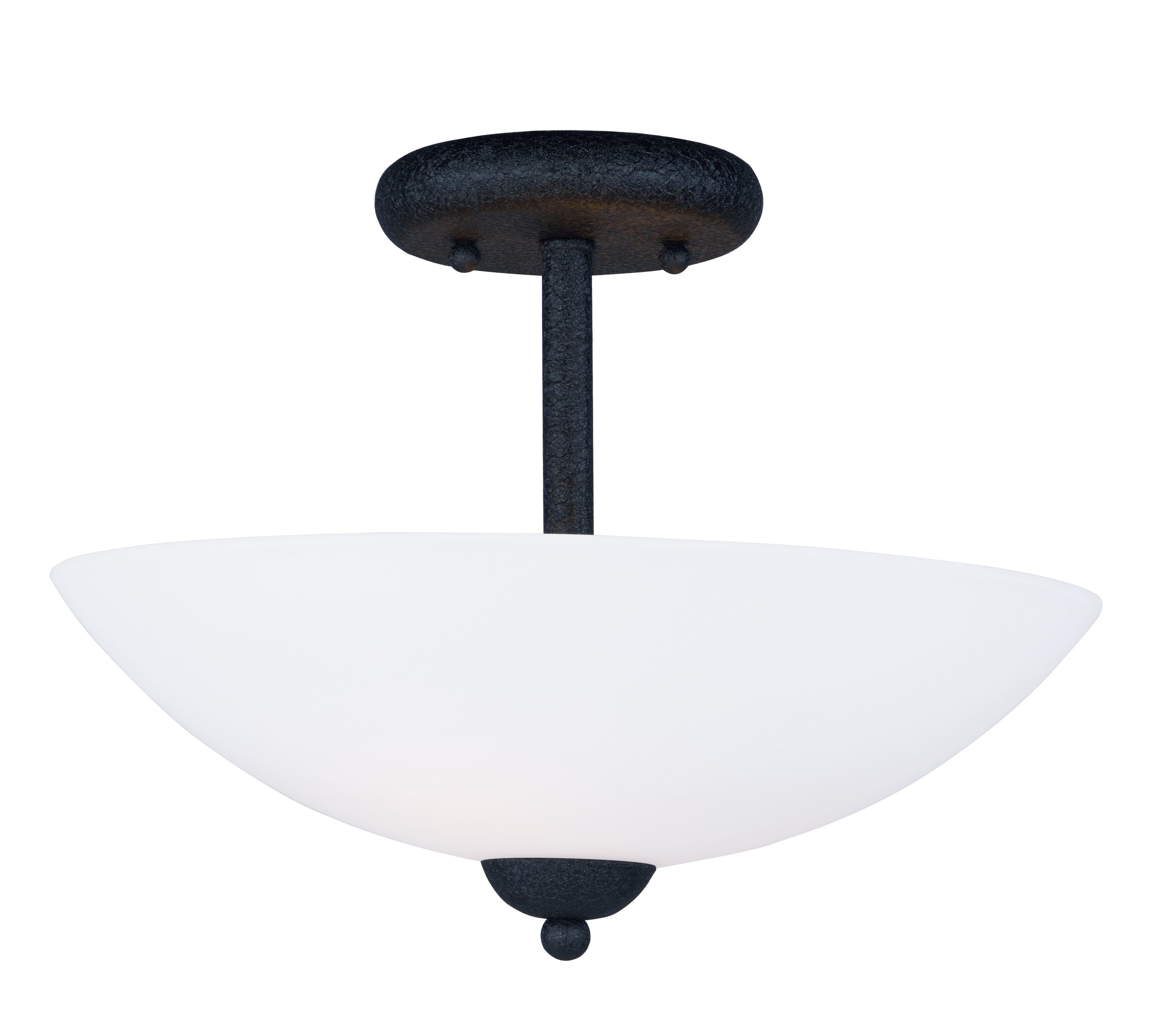 Maxim Lighting 21653SWTXB Taylor 2 -Light 13-in Matte Black Semi Flush Mount Light