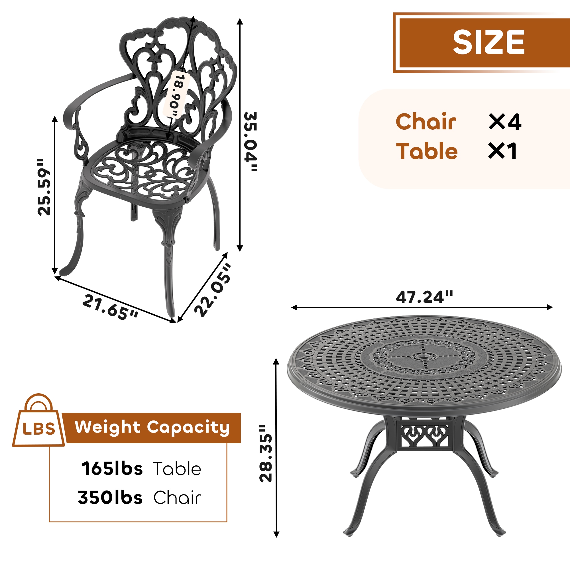 nicesure SLBK6047CZ4A1114RC Patio-Dining-Sets - View #8