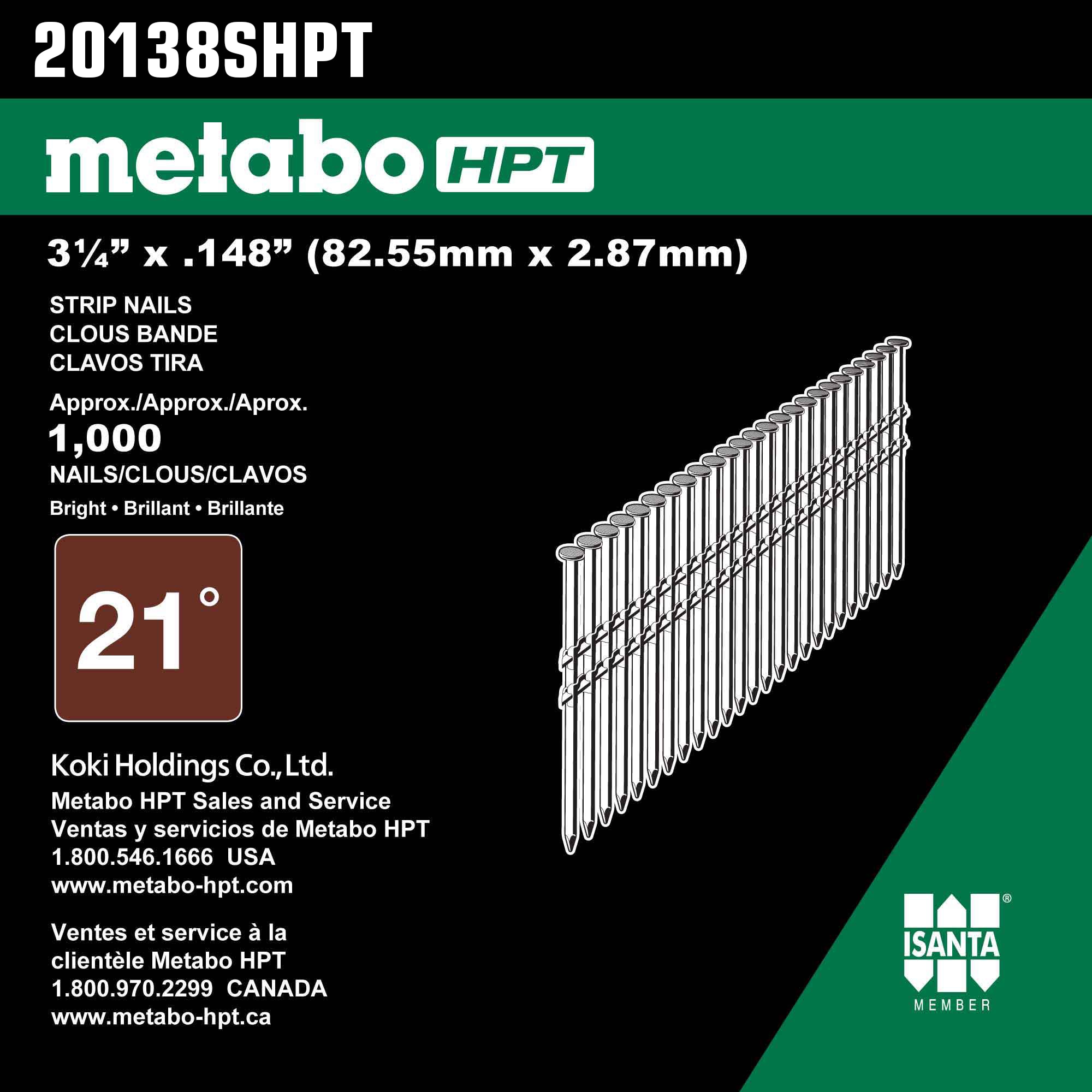 Metabo HPT 20138SHPT Pneumatic-Nails - View #3