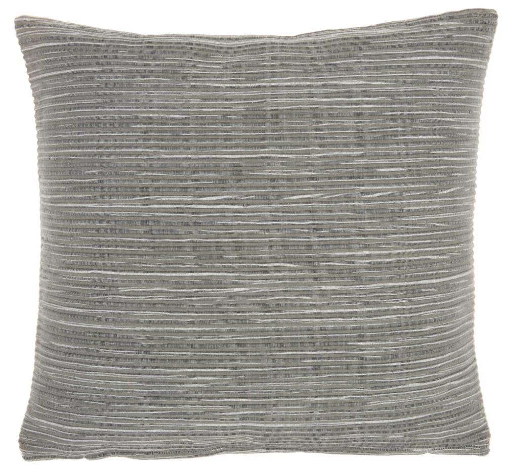 Mina Victory 798019076559 Lifestyles 18-in x 18-in Gray Square Indoor Decorative Pillow