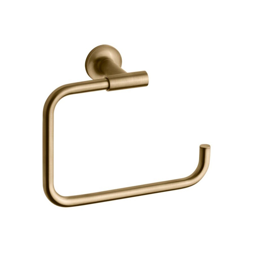 KOHLER 14444-2MB Purist Vertical Toilet Paper Holder Wall Mount, Metal  Toilet Paper Holder, Vibrant Brushed Moderne Brass