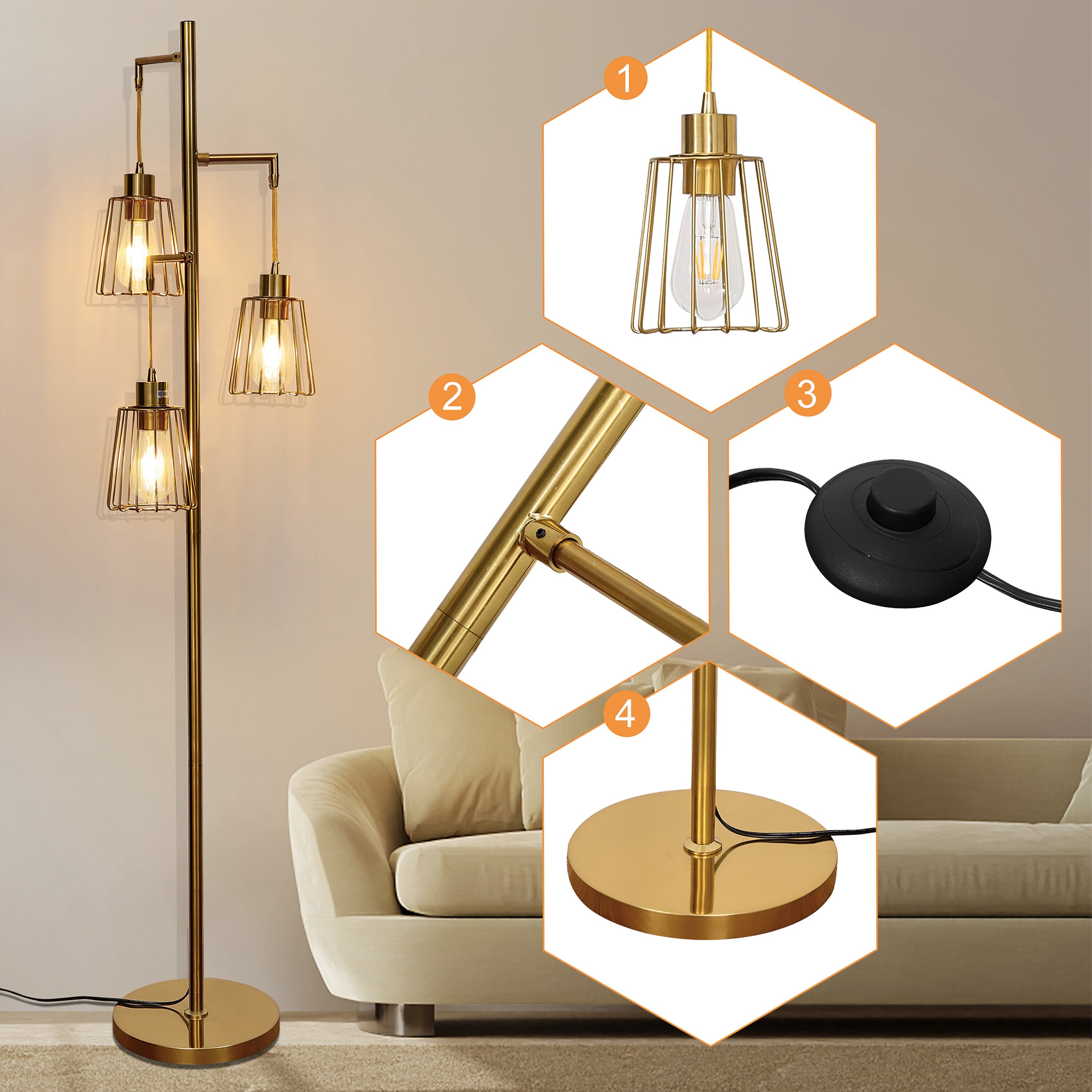 Netin NT-LDD-01GD floorlamps - View #5