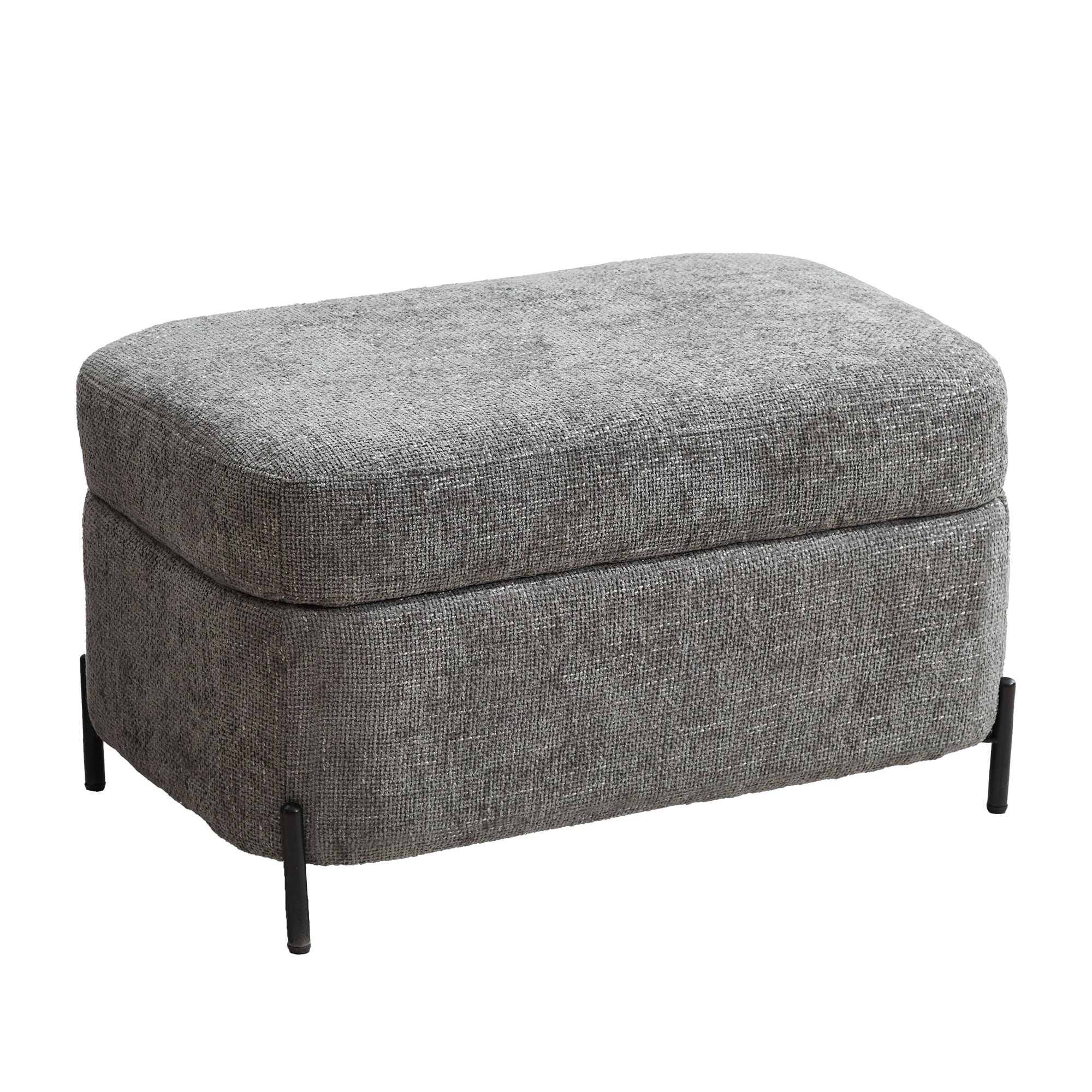 Hrinhom HC-W4003-CHARCOAL Modern CHARCOAL Storage Ottoman