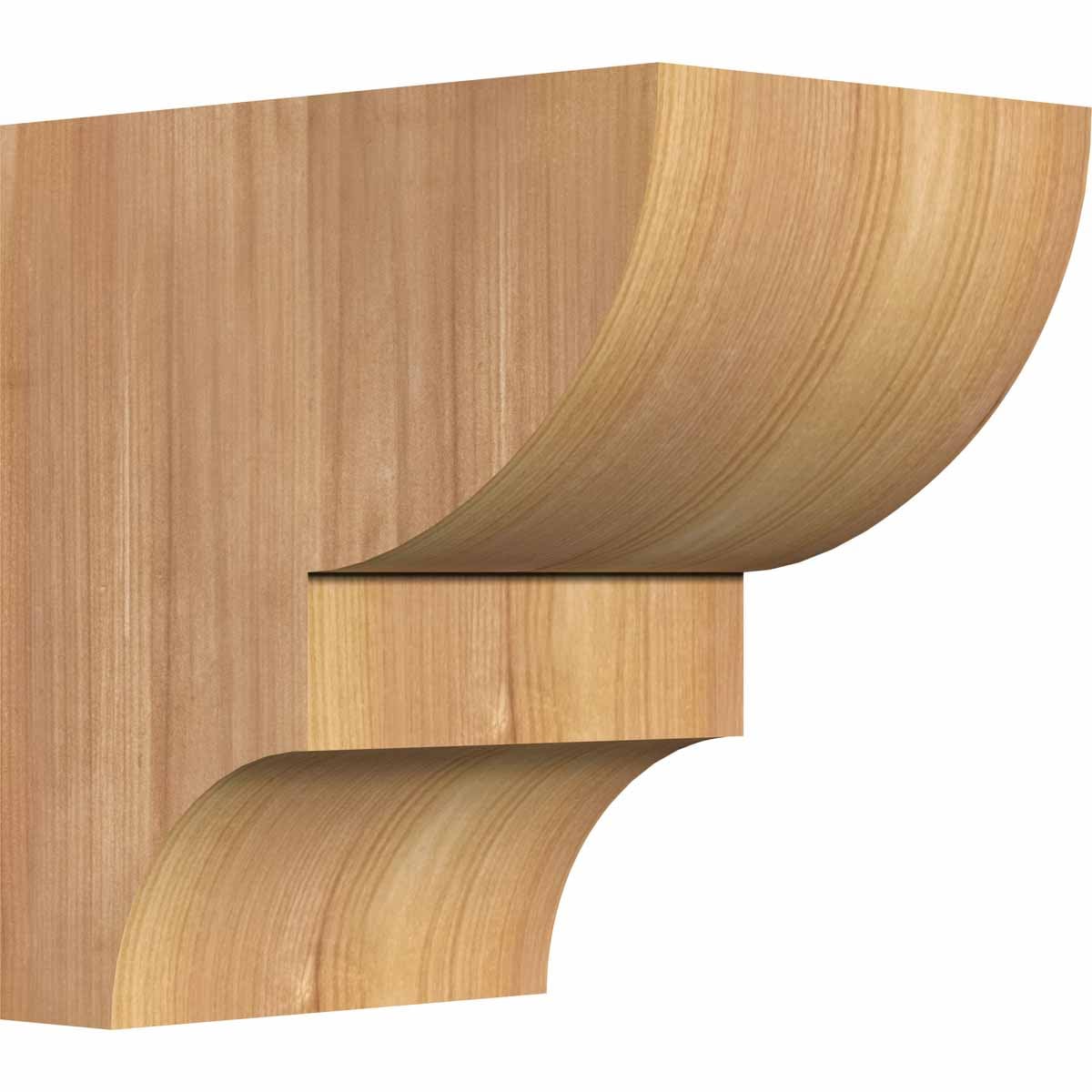 Ekena Millwork COR06X08X08RID00SWR 5.5-in x 8-in x 8-in Ridgewood Unfinished Western red cedar Wood Paintable/Stainable Corbel