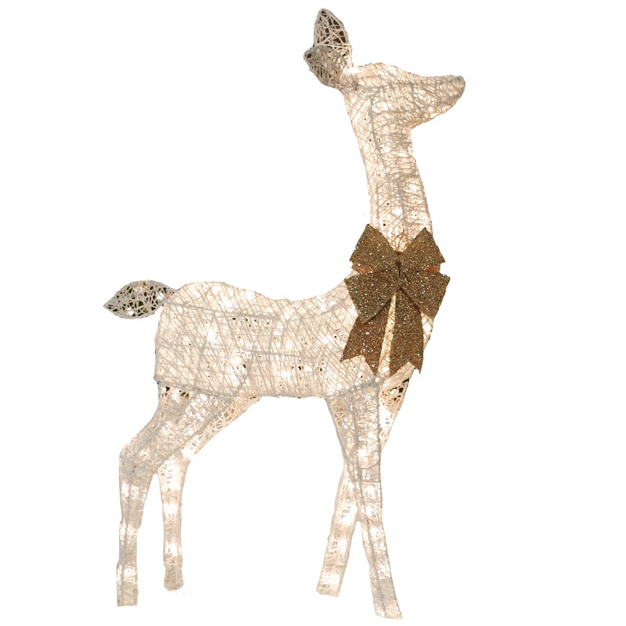 Holiday Living 3.5in Reindeer Sculpture with White