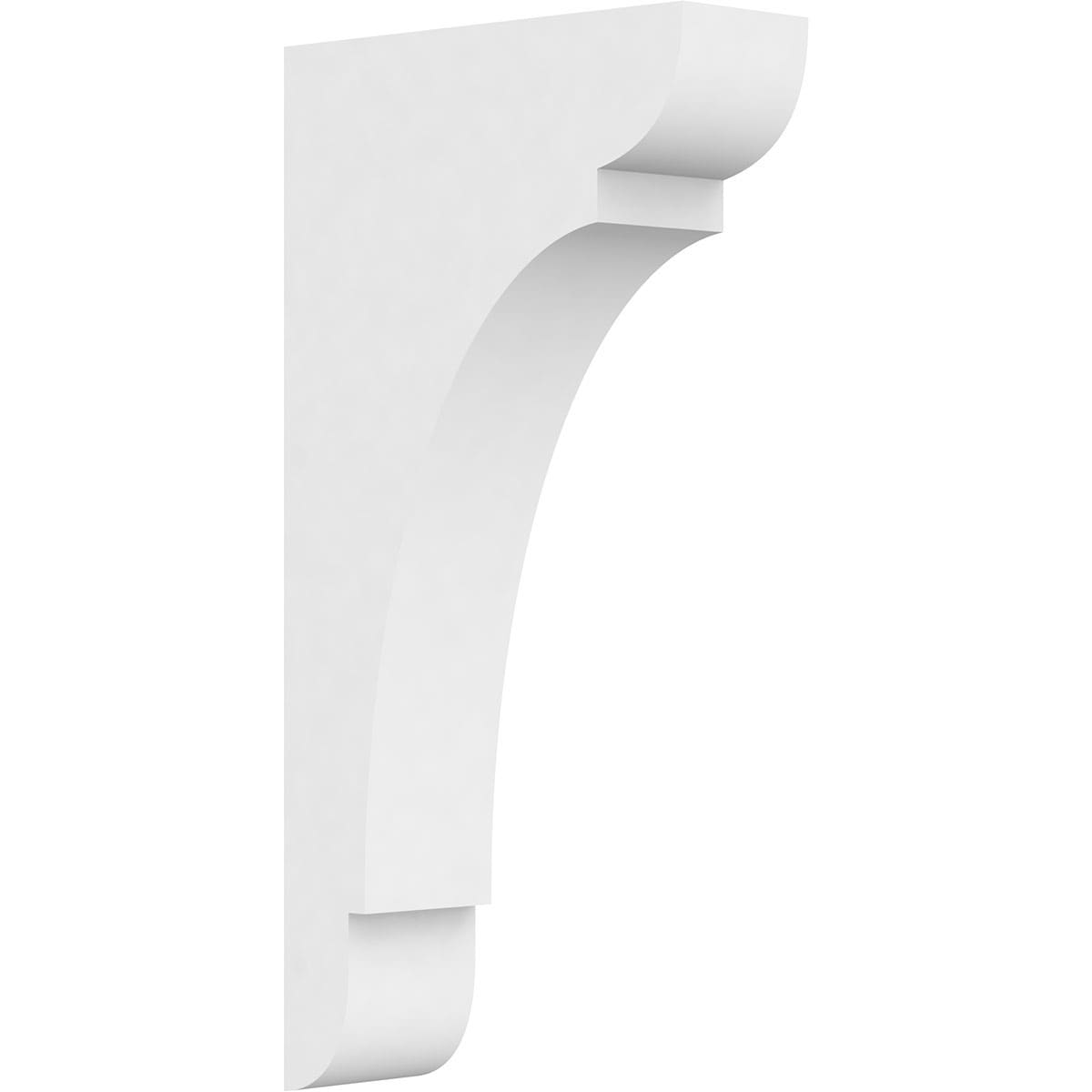 Ekena Millwork CORP03X10X20OLY 3-in x 10-in x 20-in Standard olympic Unfinished White PVC Paintable Corbel