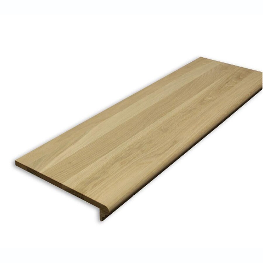Stairtek Retread 42-in x 11.5-in x 0.625-in Unfinished White oak Bullnose Stair Tread