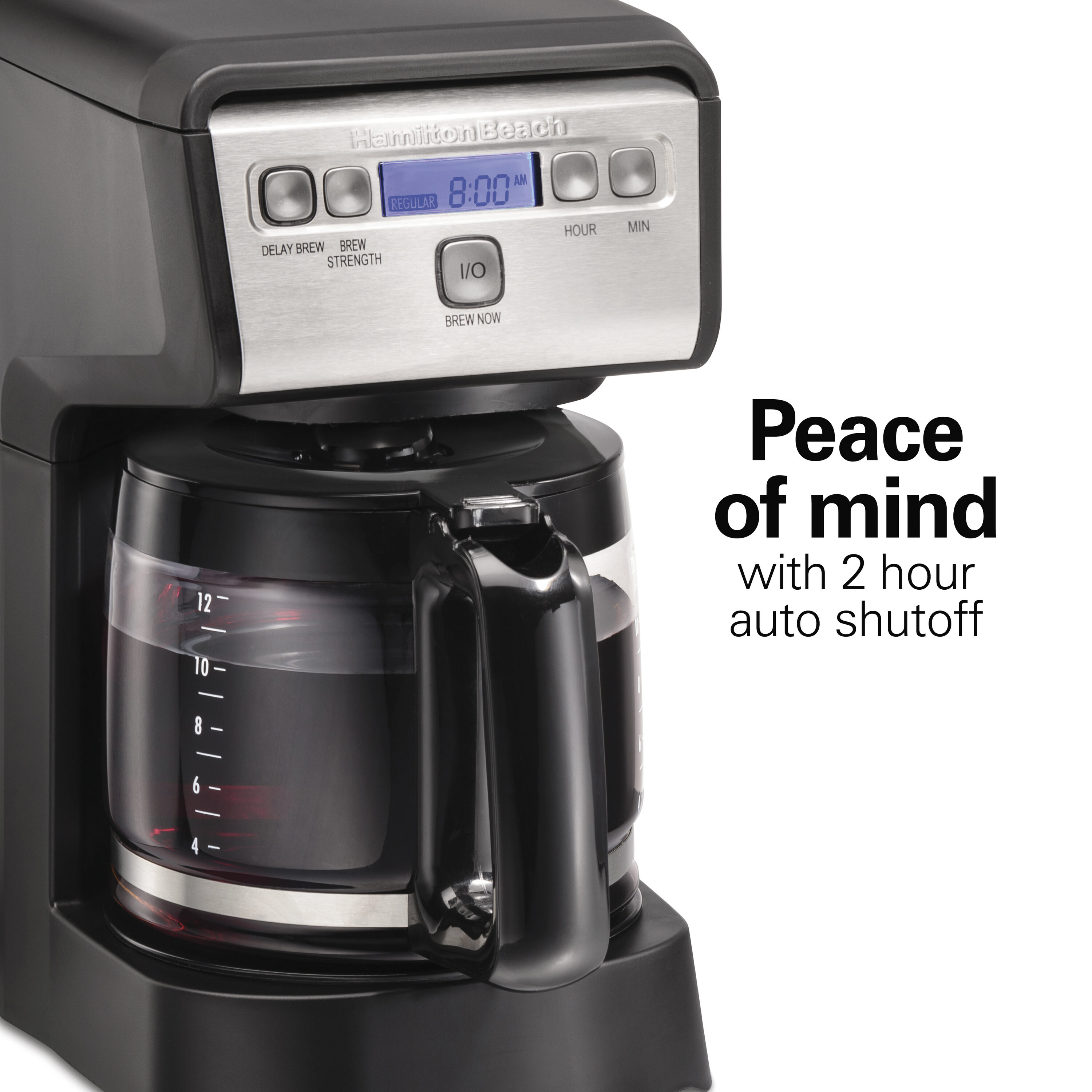 Hamilton Beach 12 Cup Black and Stainless Steel Programmable Coffee Maker