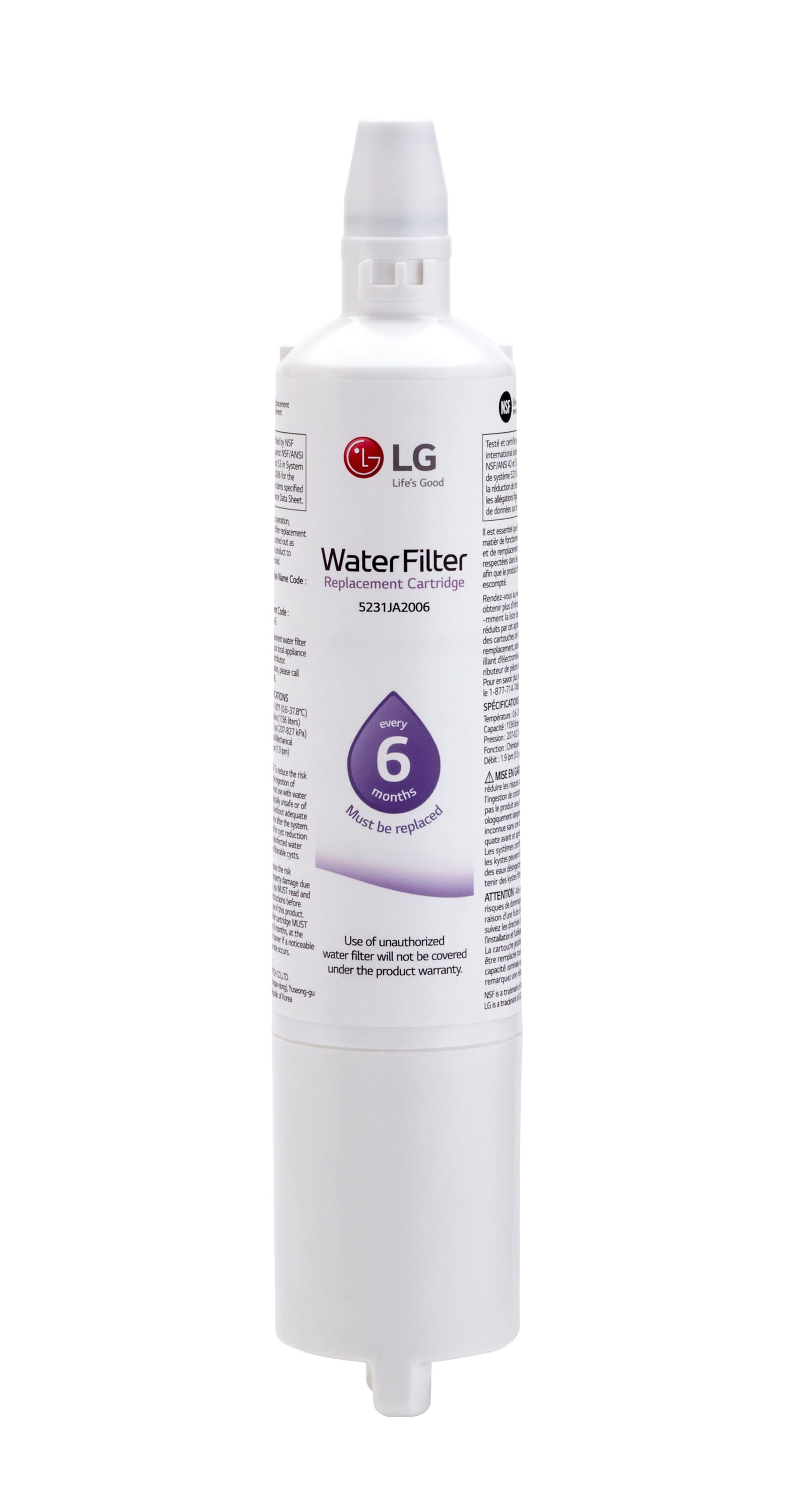 LG 6-Month Twist-in Refrigerator Water Filter at