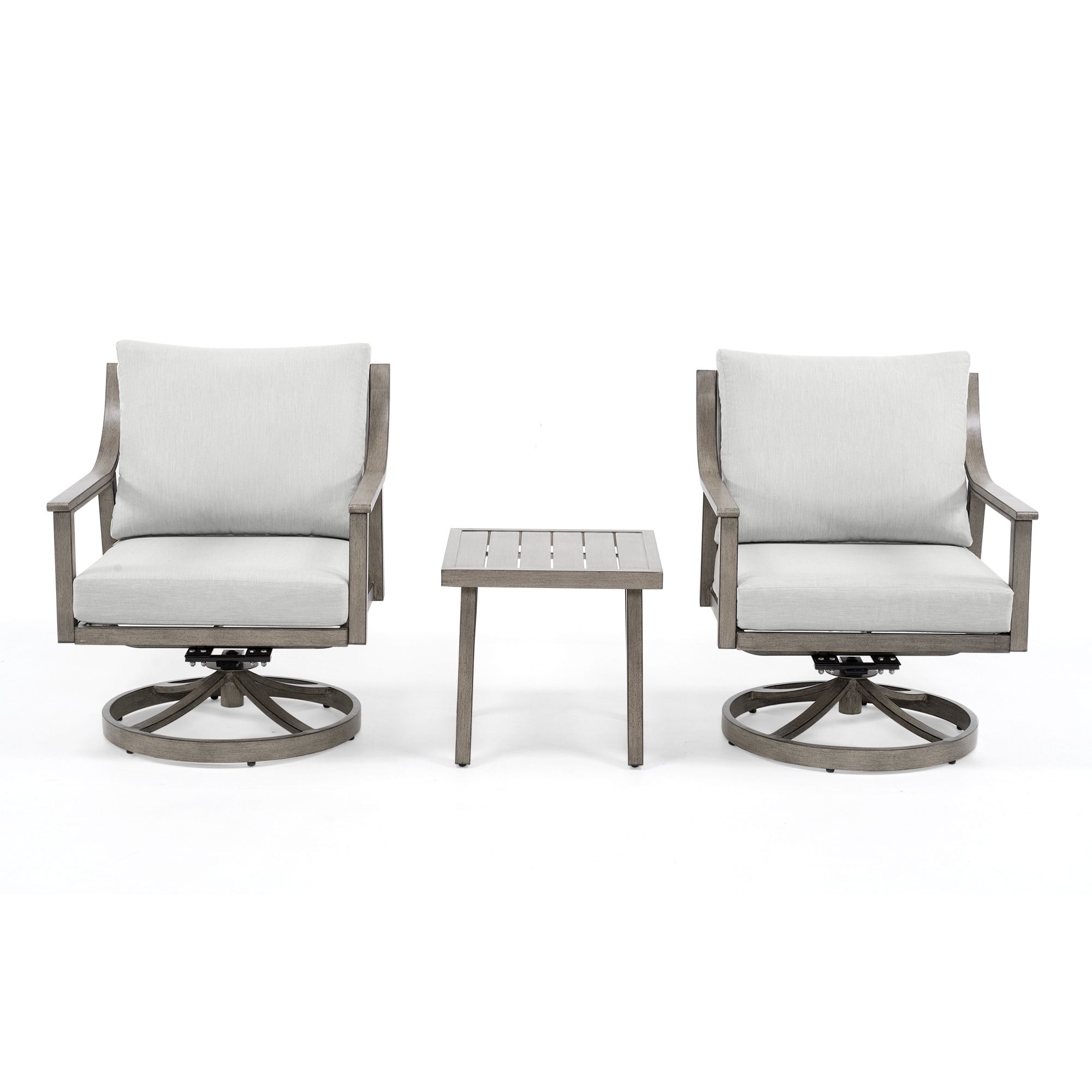  EL-SF3-GG-D2-WL3 3 -Piece Patio Conversation Set with Gray Cushions