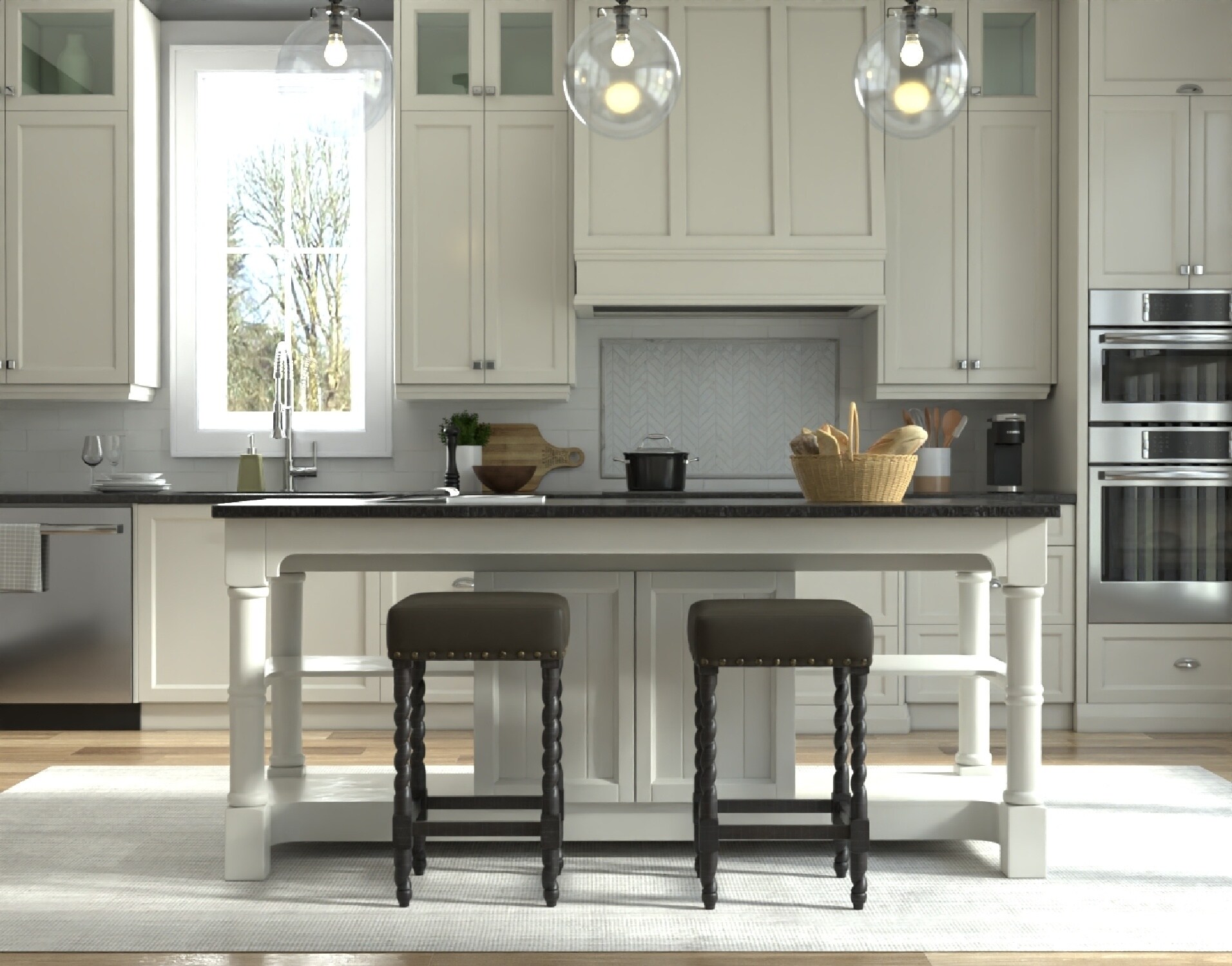 Carolina Cottage 3664-ESPBR stools - View #8