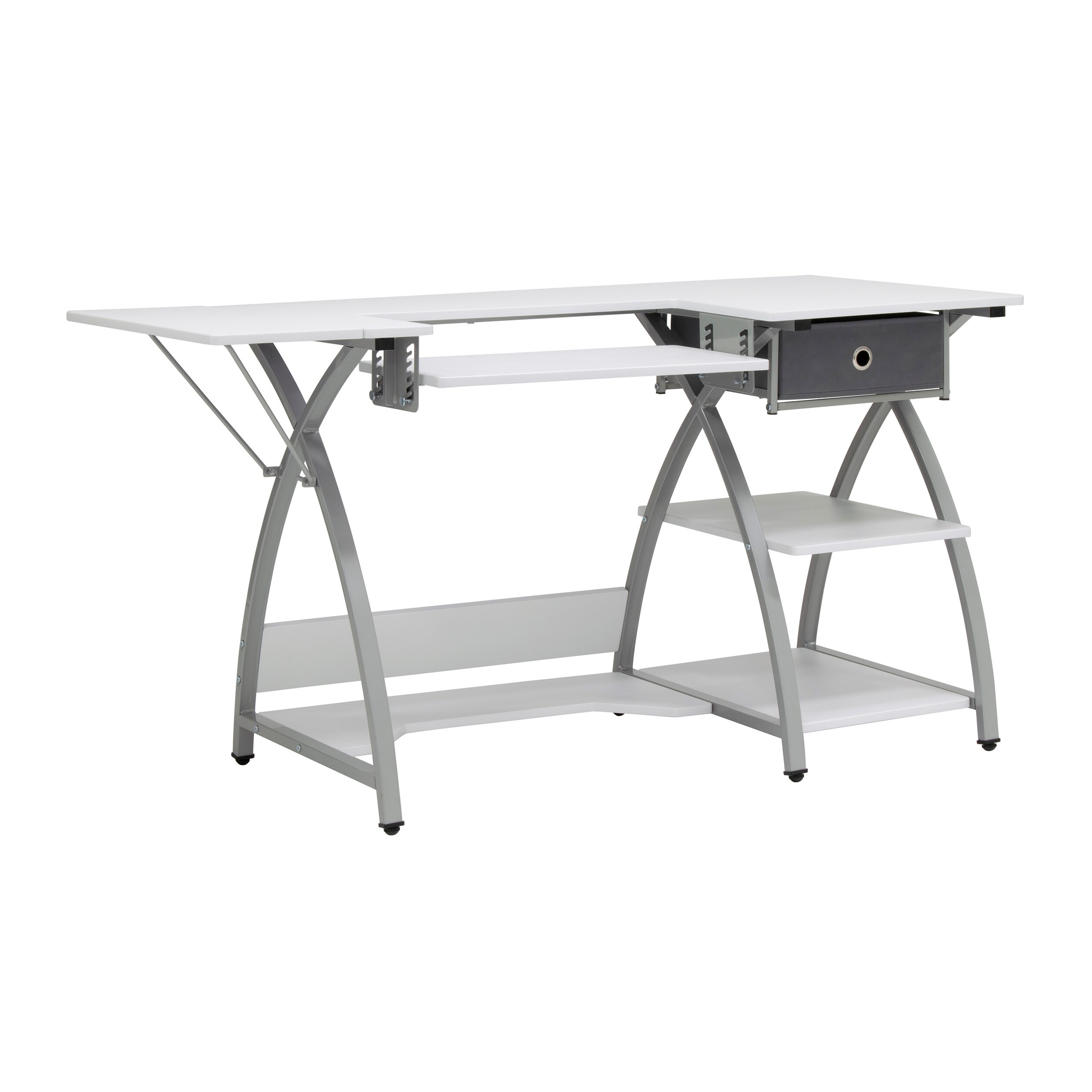 Sew Ready 5675 In Silver Traditional Sewing Table In The Desks