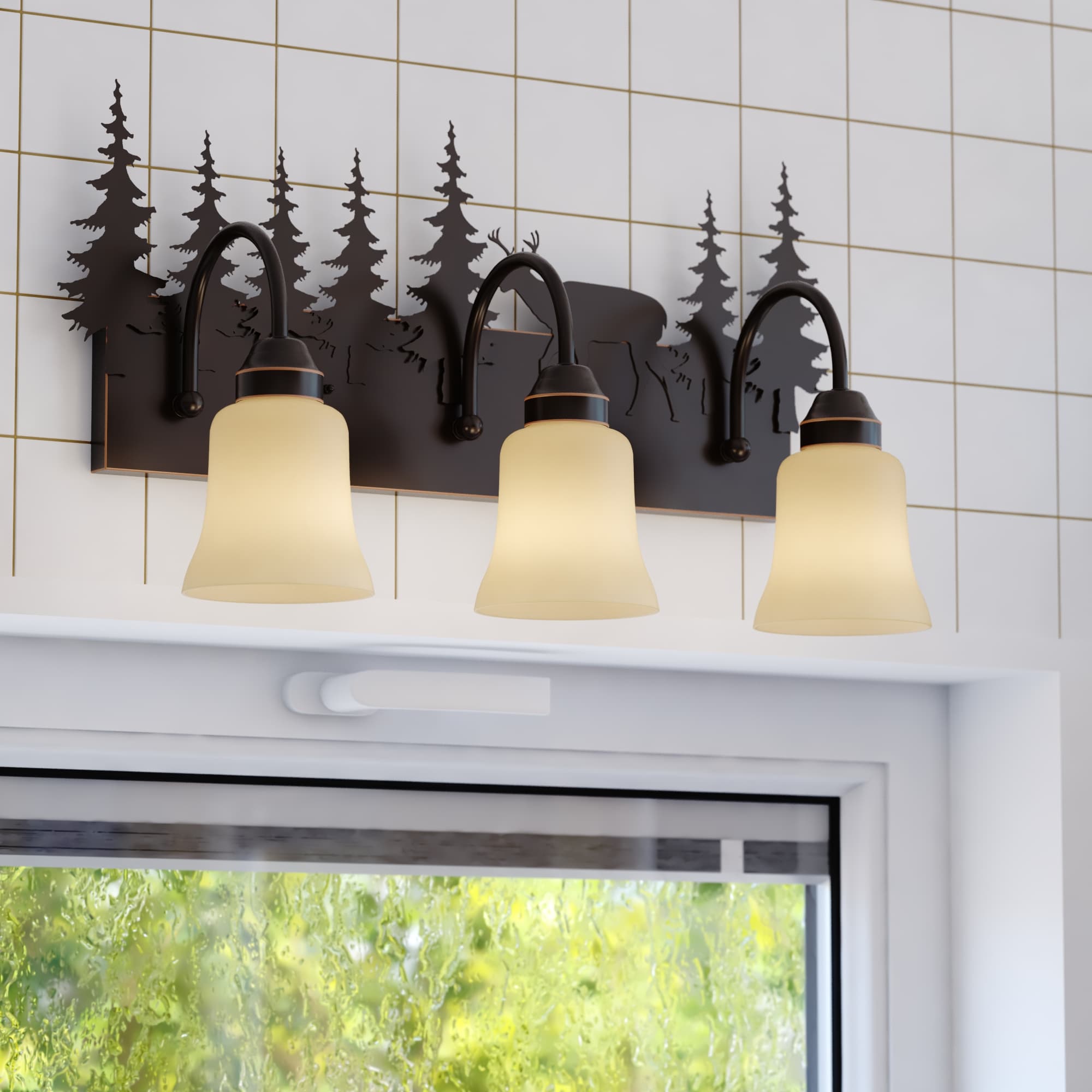 Cascadia VL55403BBZ Bryce 24.75-in 3 -Light Bronze Transitional Vanity light