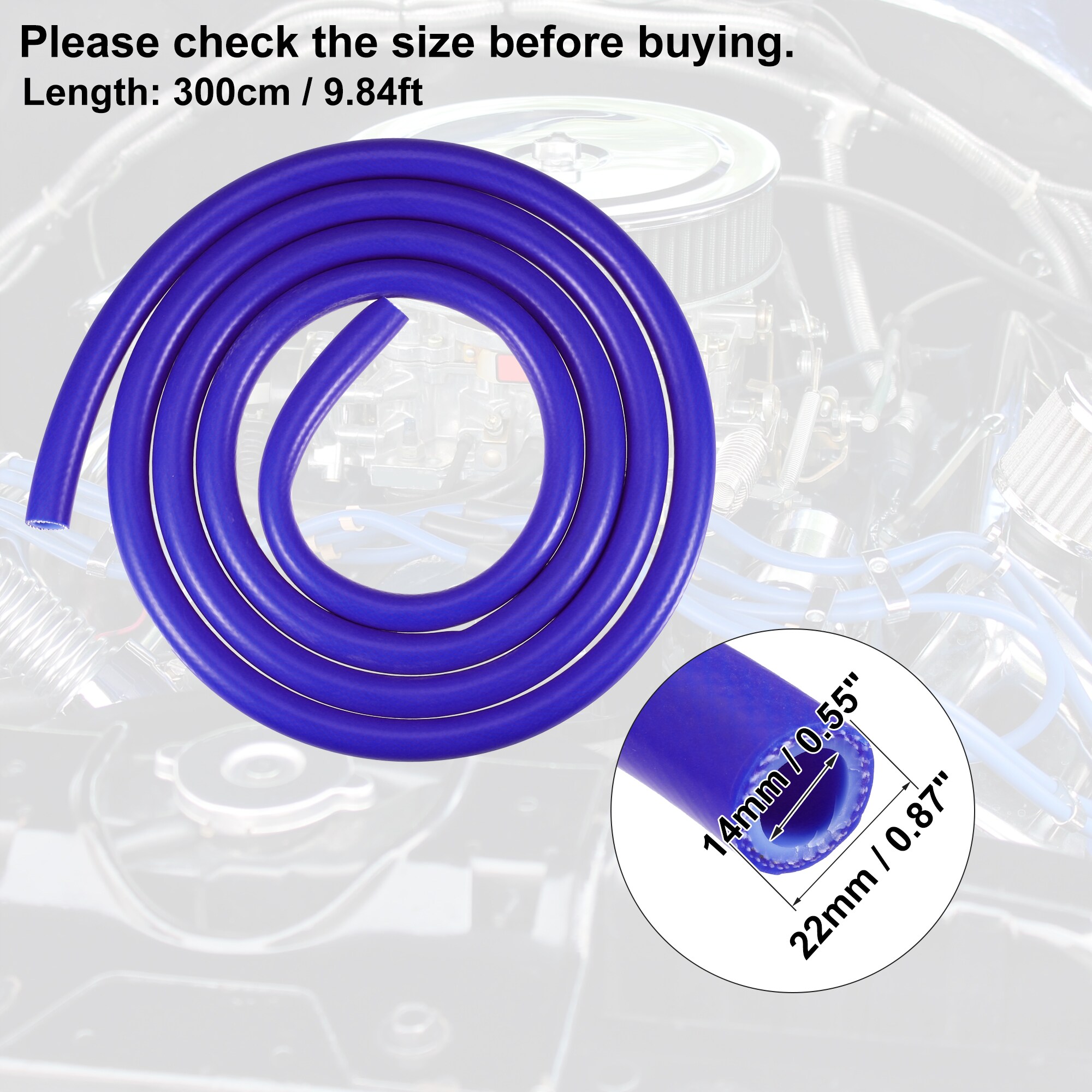 Unique Bargains Silicone Vacuum Tubing Hose Line Automotive Vacuum Hose ...