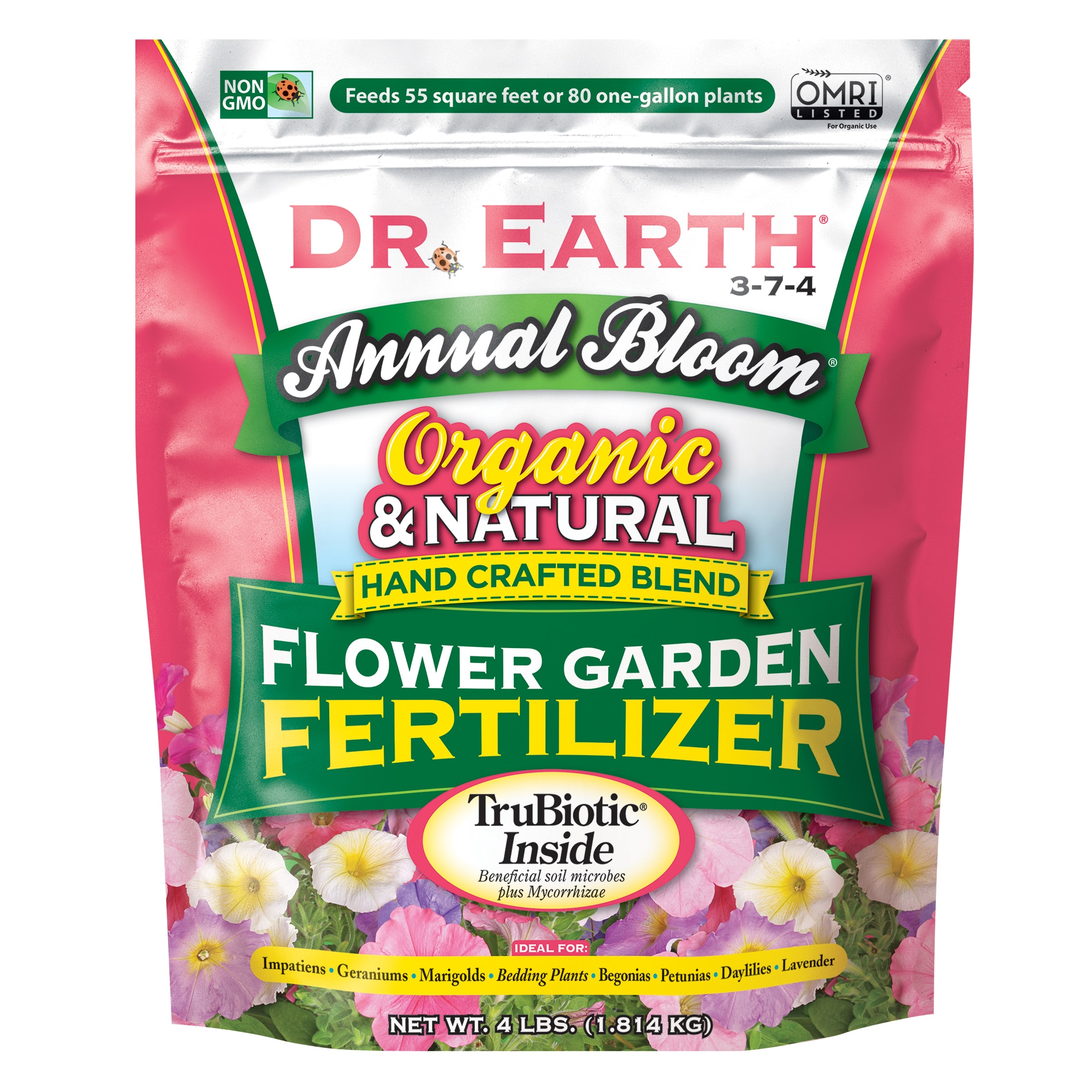 Dr. Earth 705P Annual bloom 4-lb Organic Natural All-purpose Food