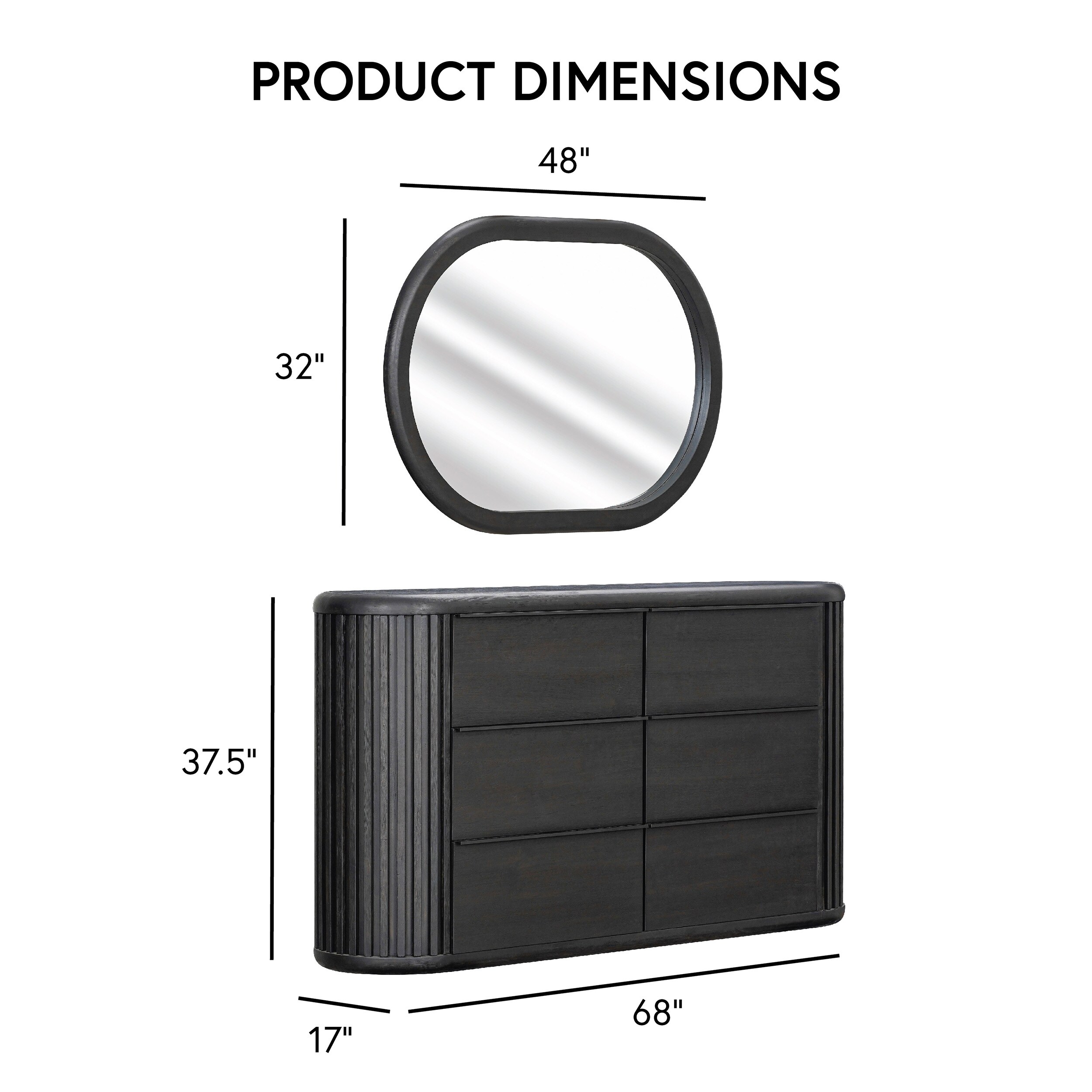 Furniture of America IDF-73000BK-DM dressers - View #3