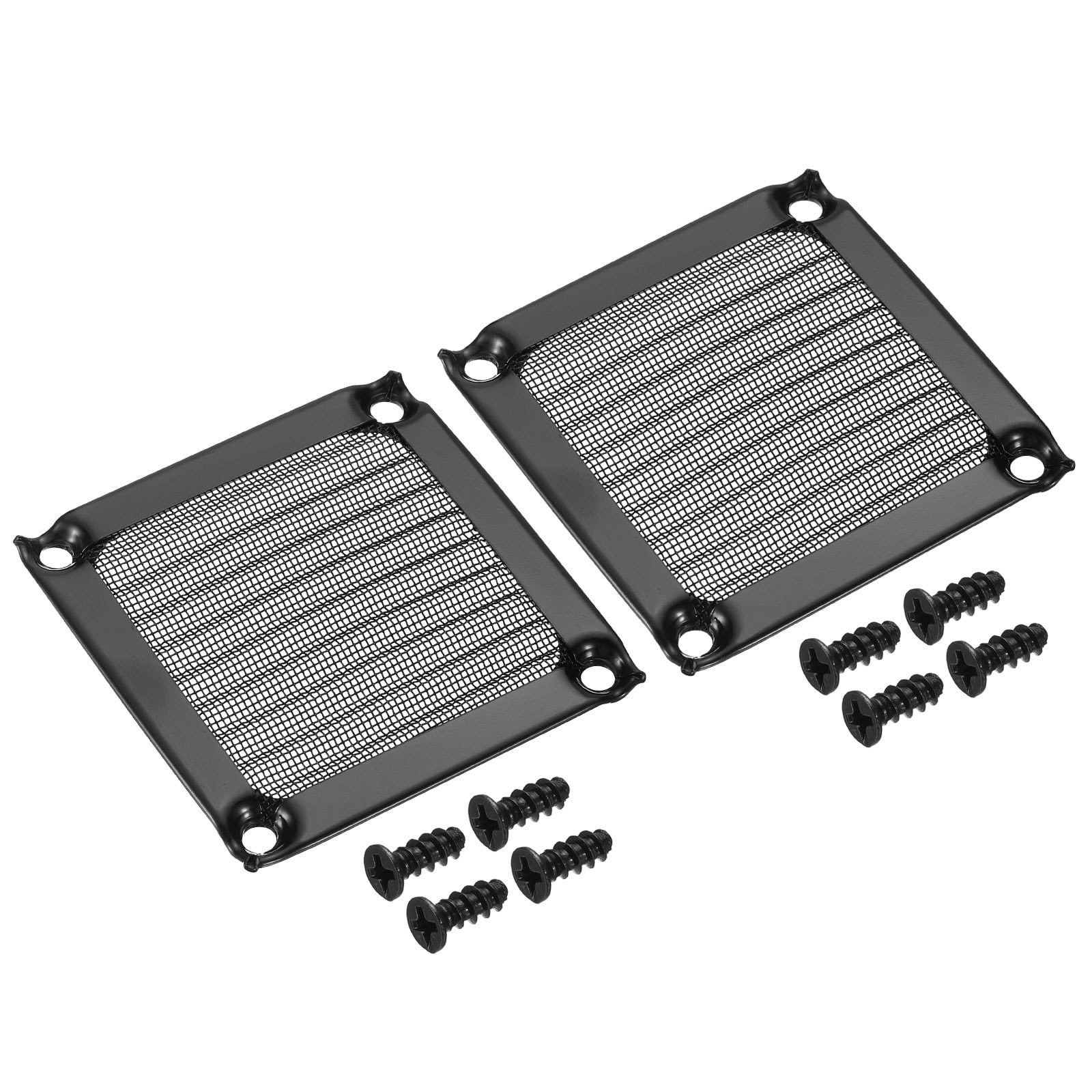 PATIKIL 60mm Fan Filter Grills with Screws 2pcs Aluminum Frame Stainless Steel Mesh Dustproof Cover for Computer Case Black #S26020300UX1075