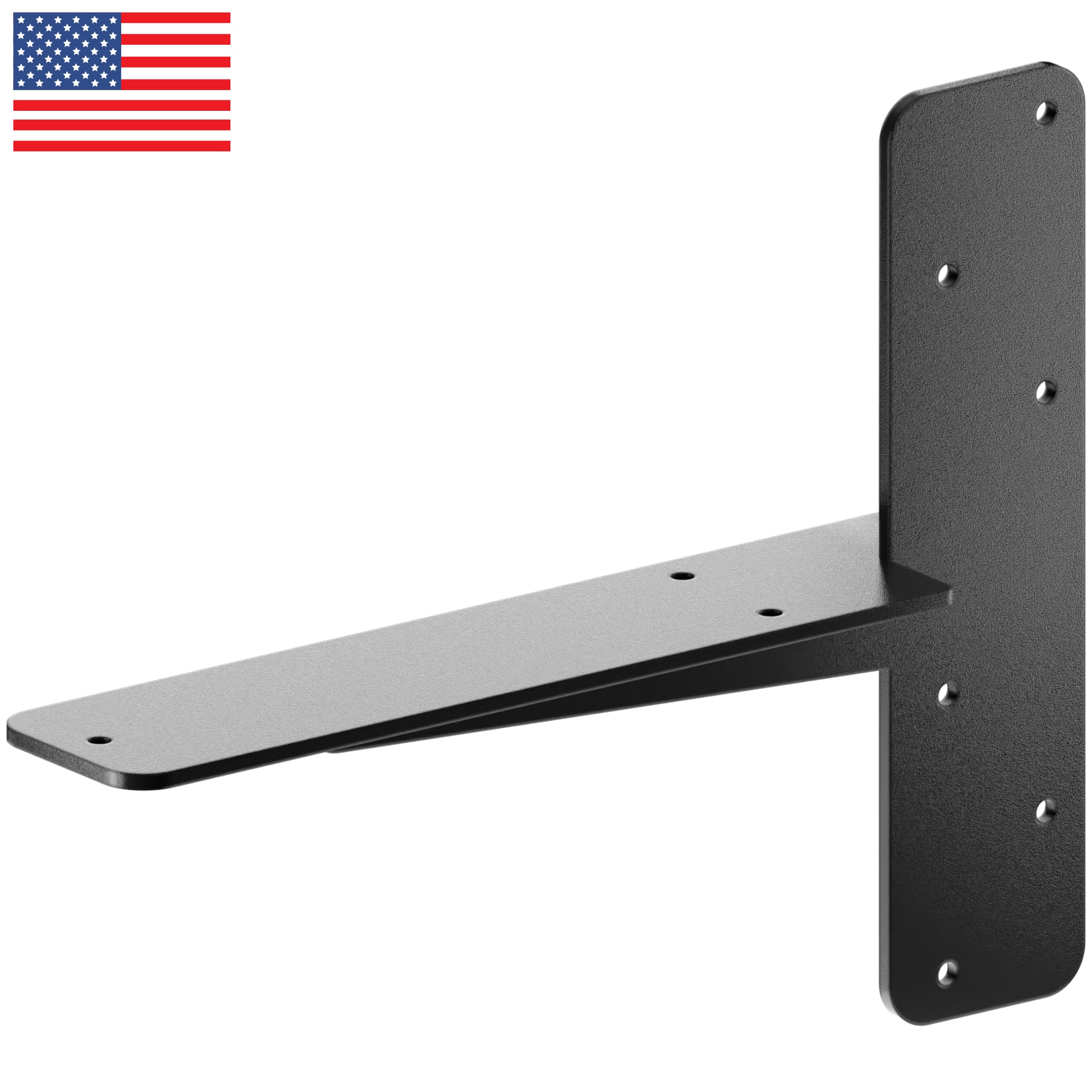STARBY SB-GFLOAT-13 10-in L x 2.5-in W x 13-in D Heavy Duty Black Shelf Bracket