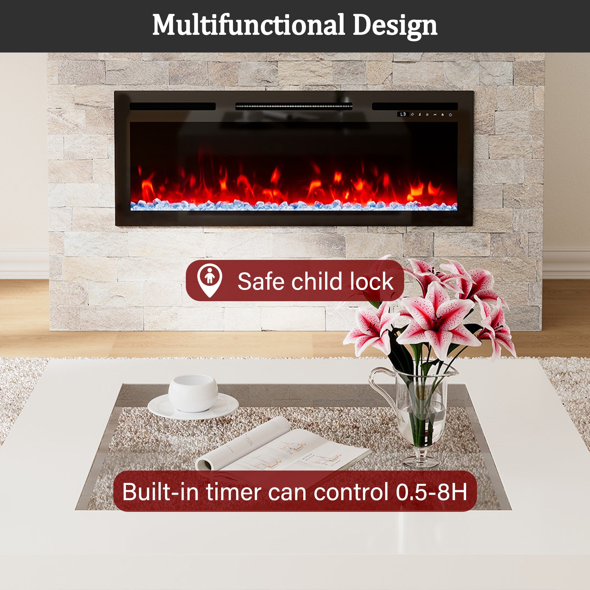 Clihome BL-ZHX-36-058 Electric-Fireplaces - View #9