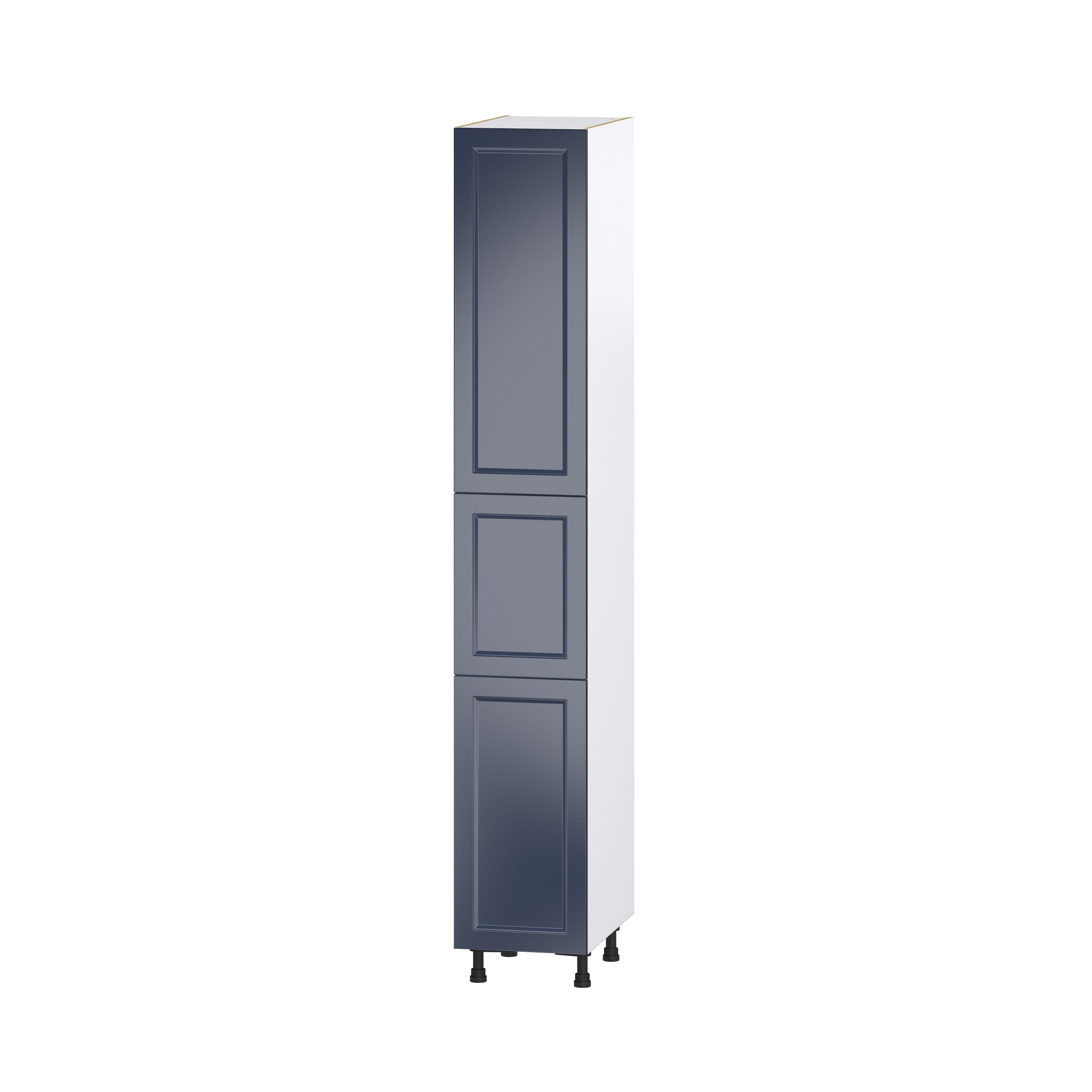 Hugo&Borg Lorette 15-in W x 94.5-in H x 24-in D Navy Blue Pantry Fully Assembled Cabinet (Recessed Panel Shaker Door Style)