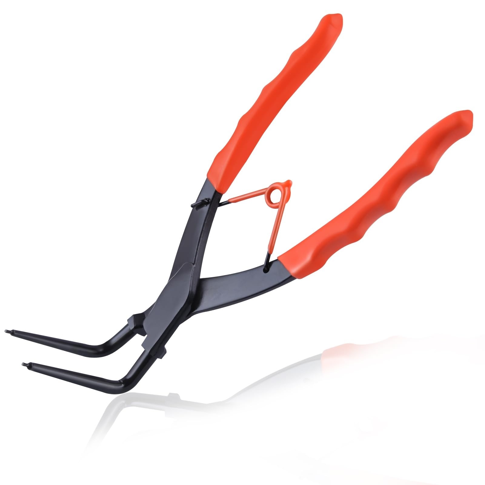 Etokfoks  Internal Snap Ring Pliers 90 Degree Long Nose 1 4mm Tip with PVC Handle Bent Lock Circlip Plier for Trucks