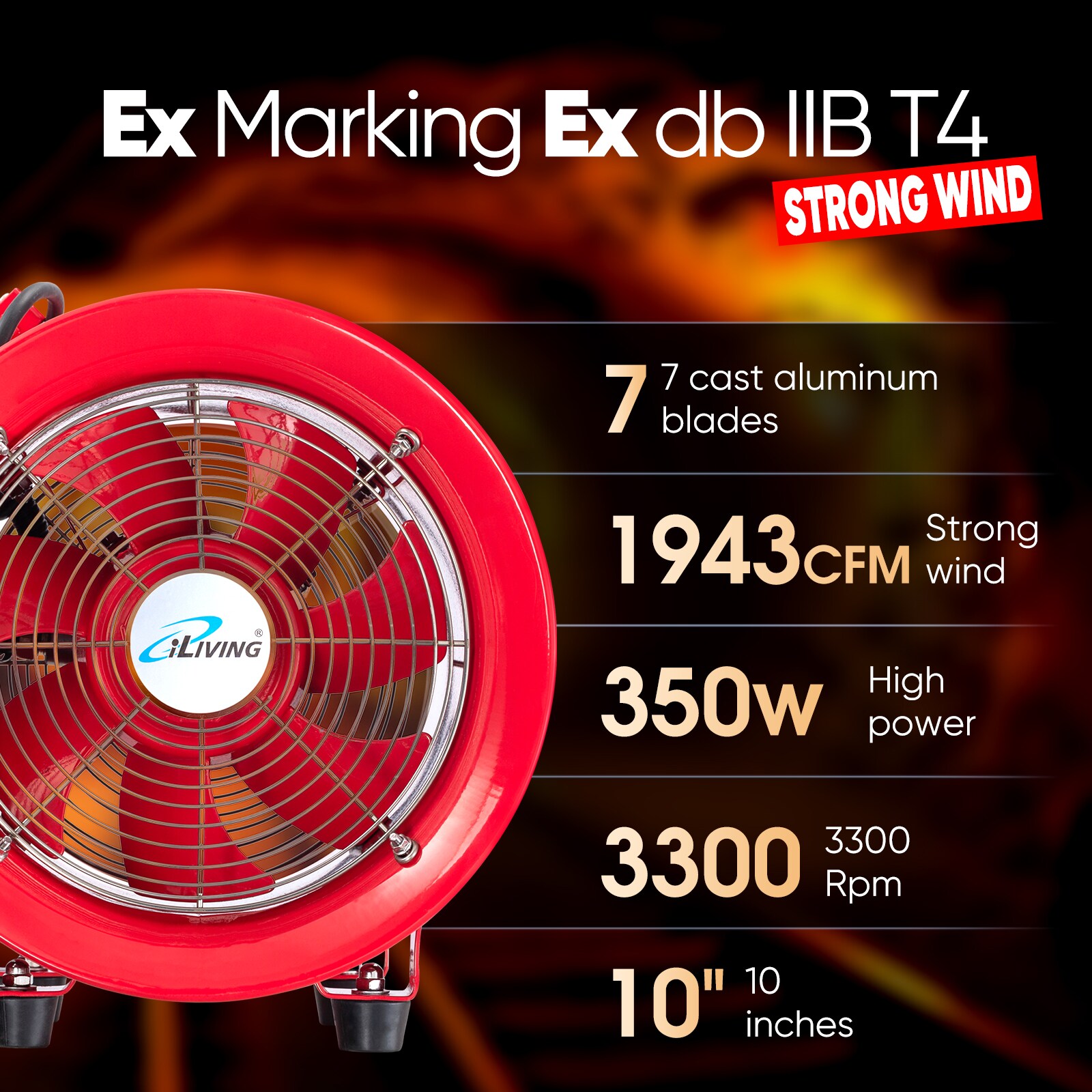 iLIVING ILG8EF10EX Blower-Fans - View #3
