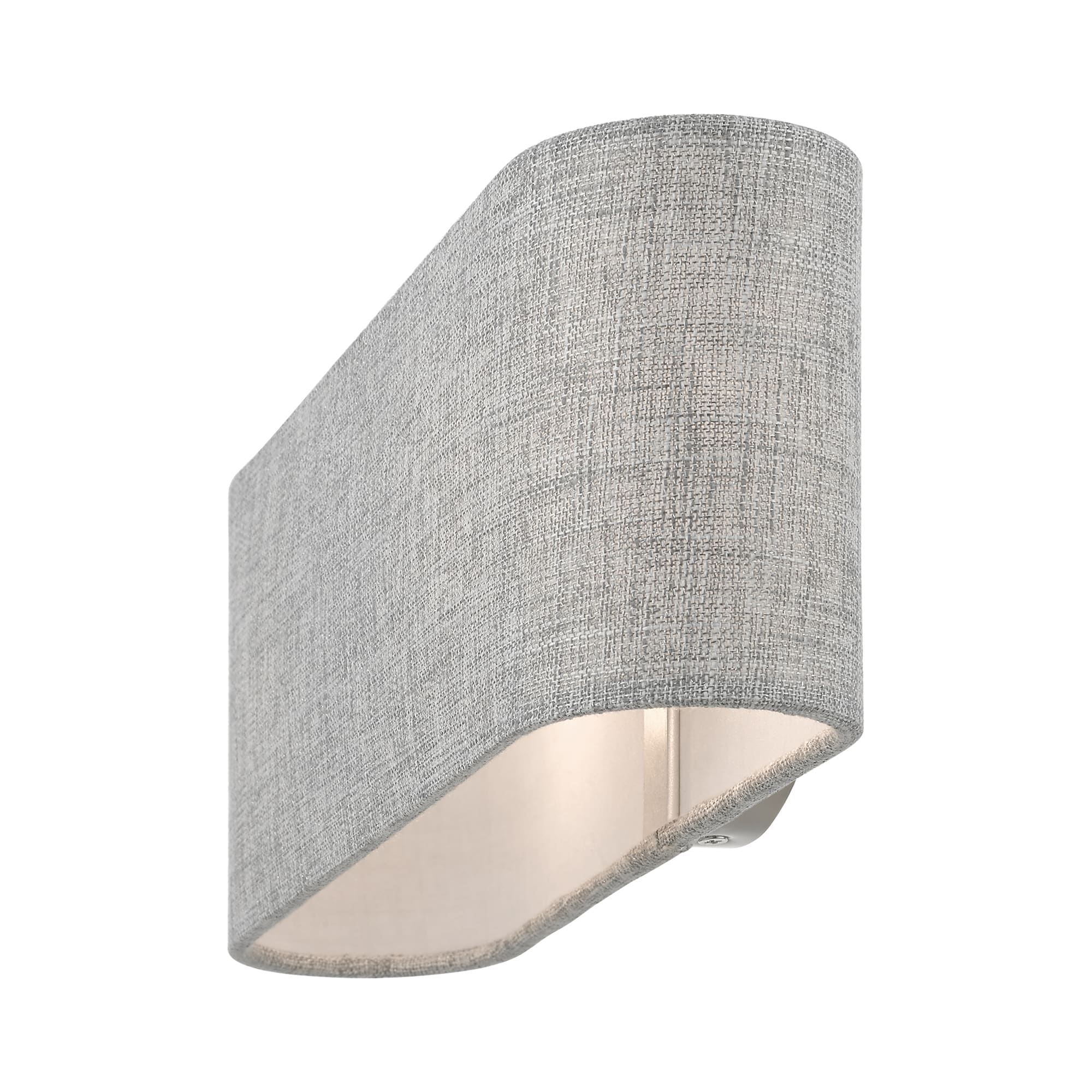 Dakota Brushed Nickel 2-Light ADA Compliant Wall Sconce with Urban Gray Shade