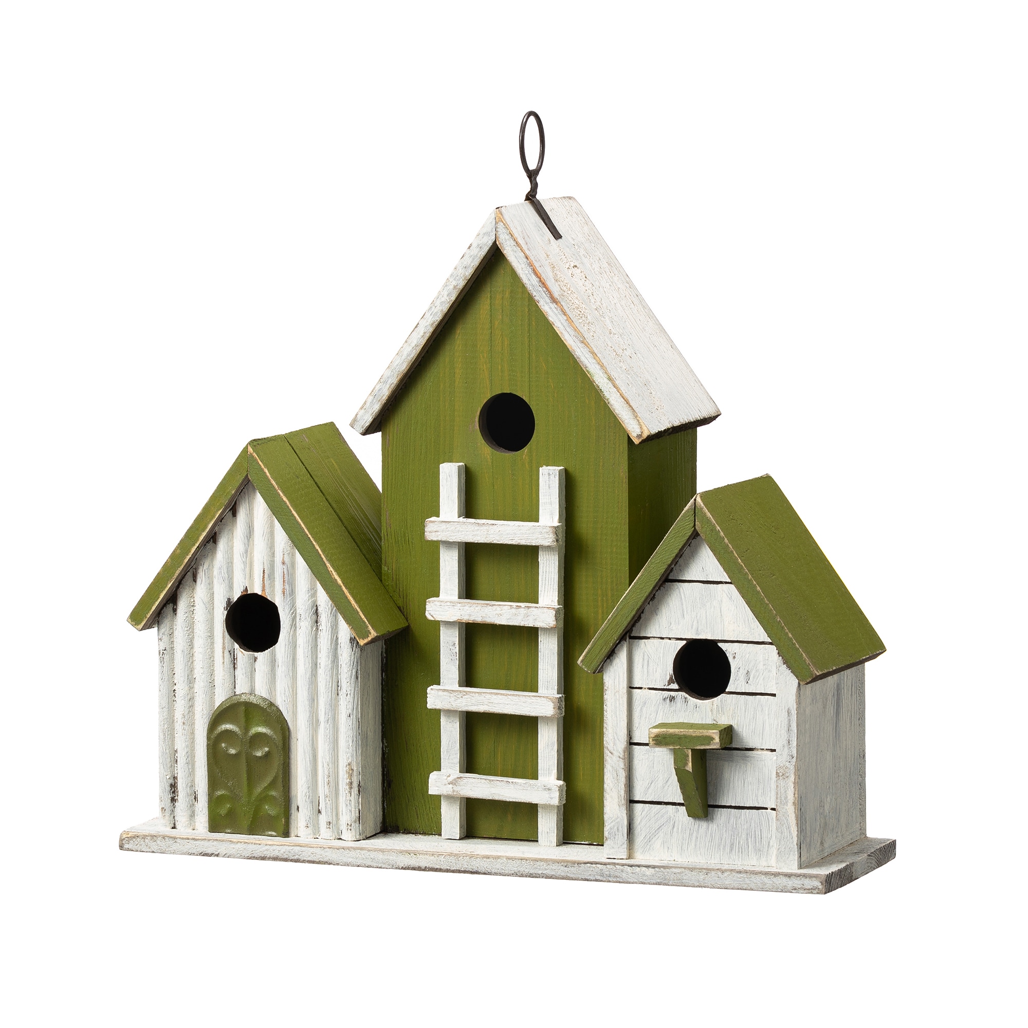 Glitzhome 2003100061 12.75-Inches H Multi Wood Variety Decorative Bird House