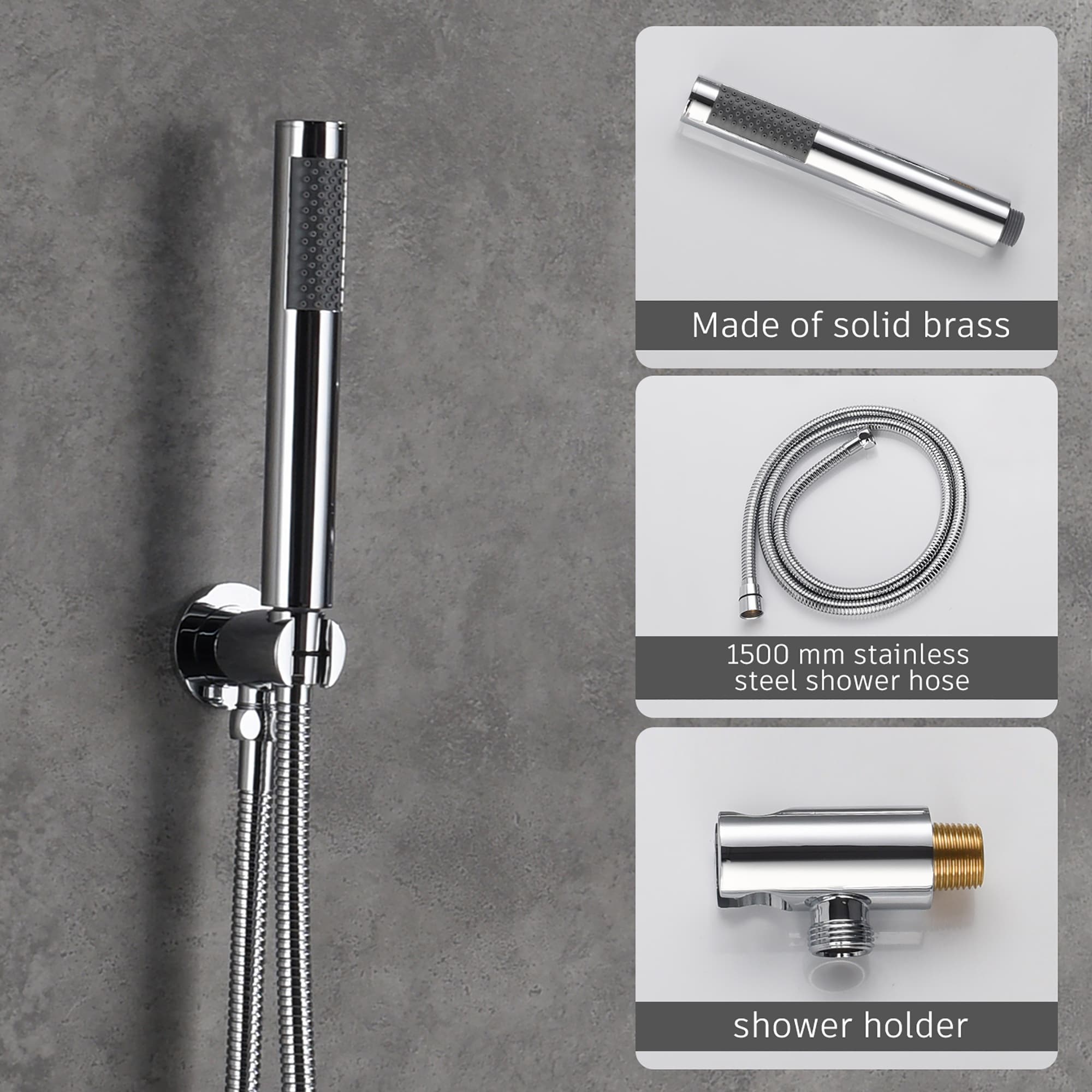 CASAINC CS3702-8MB-WE Showerhead-Bar-Panels - View #6