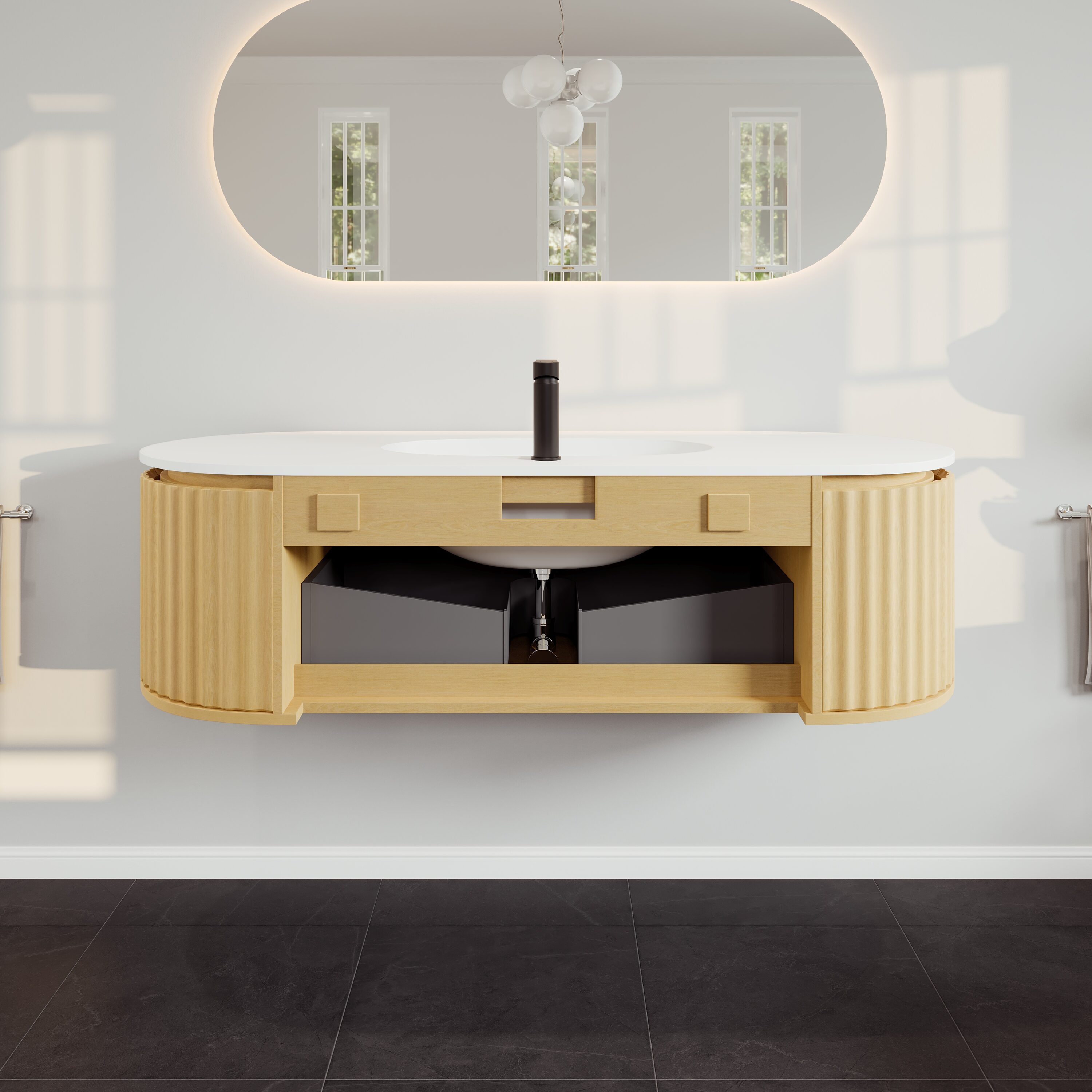 Eviva EVVN202-55OAK-WM Bath-Vanity-Combo - View #6