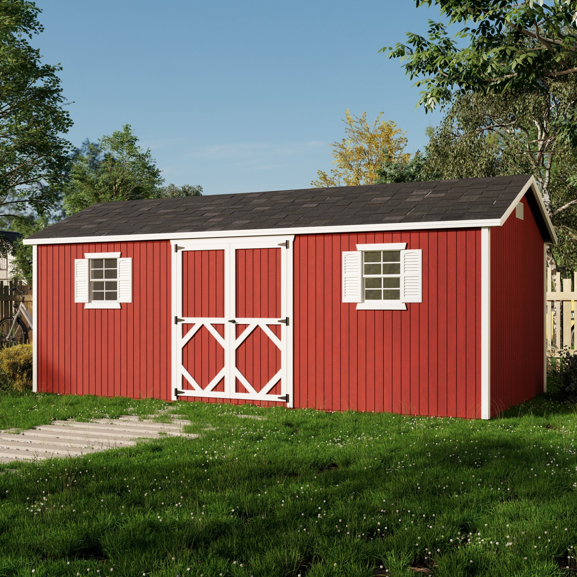 Little Cottage Co 10X20 CWS-PC Wood-Storage-Buildings - View #2