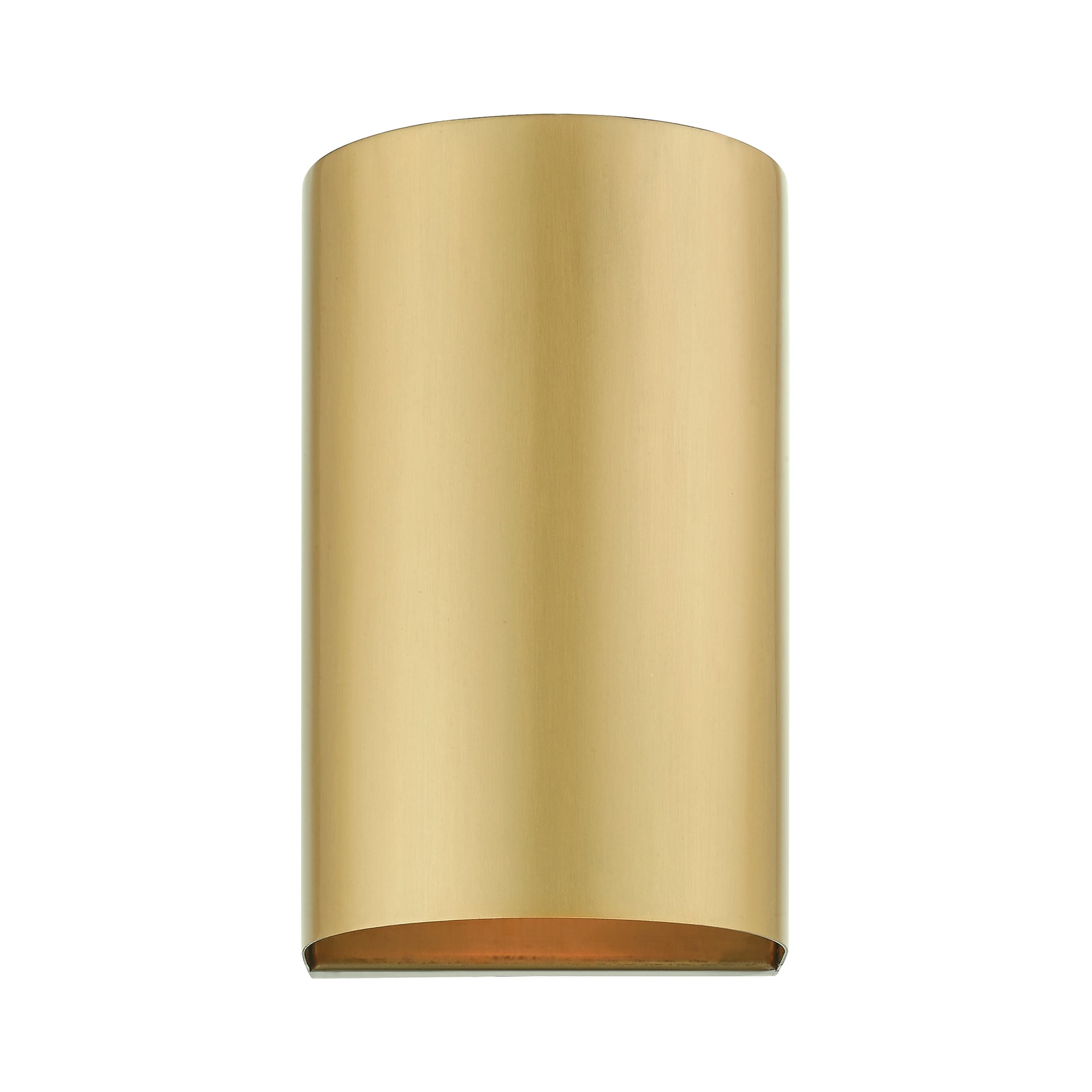 Satin Gold Handcrafted Steel Outdoor Wall Sconce