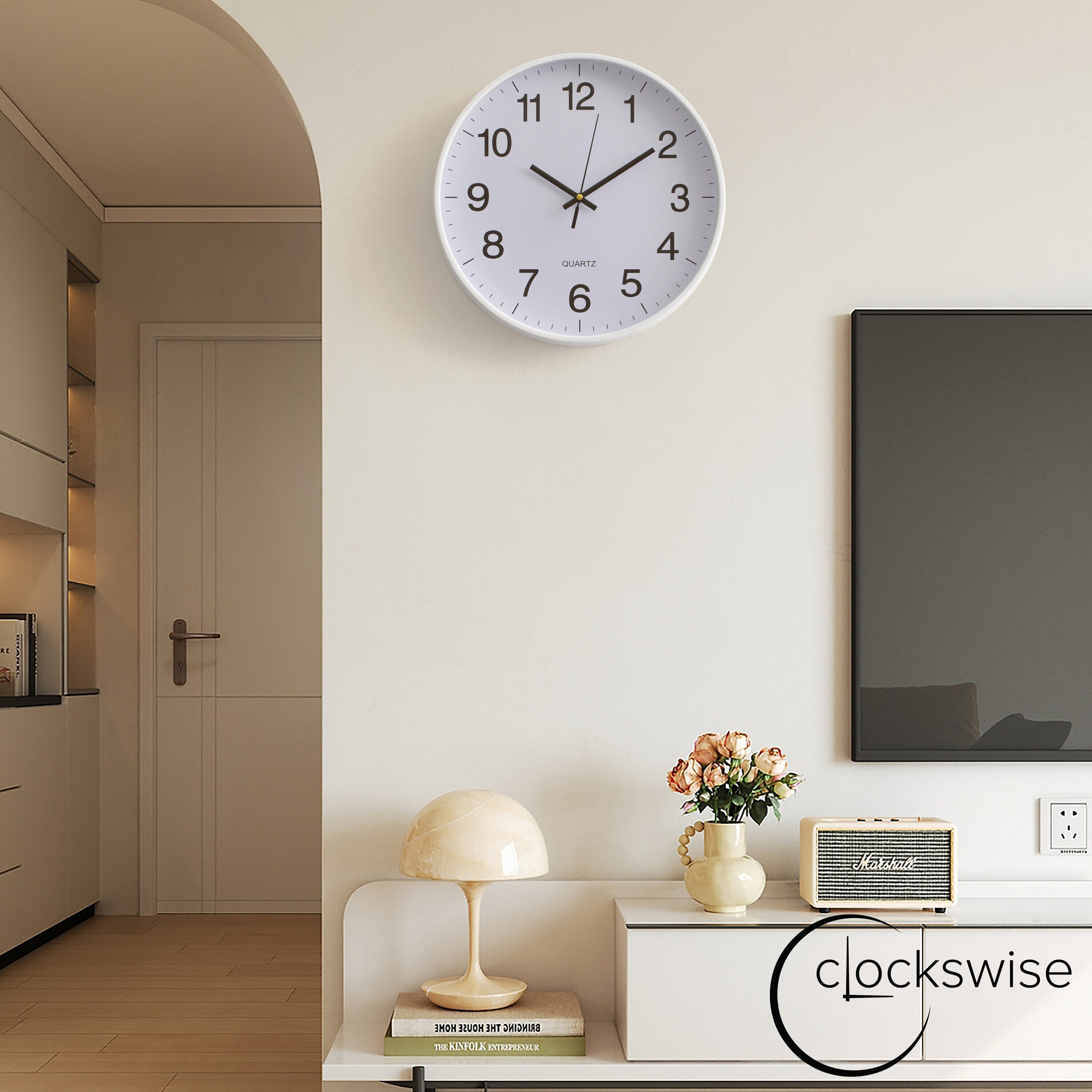 Clockswise QI004744.WT.12 Indoor-Outdoor-Clocks - View #4