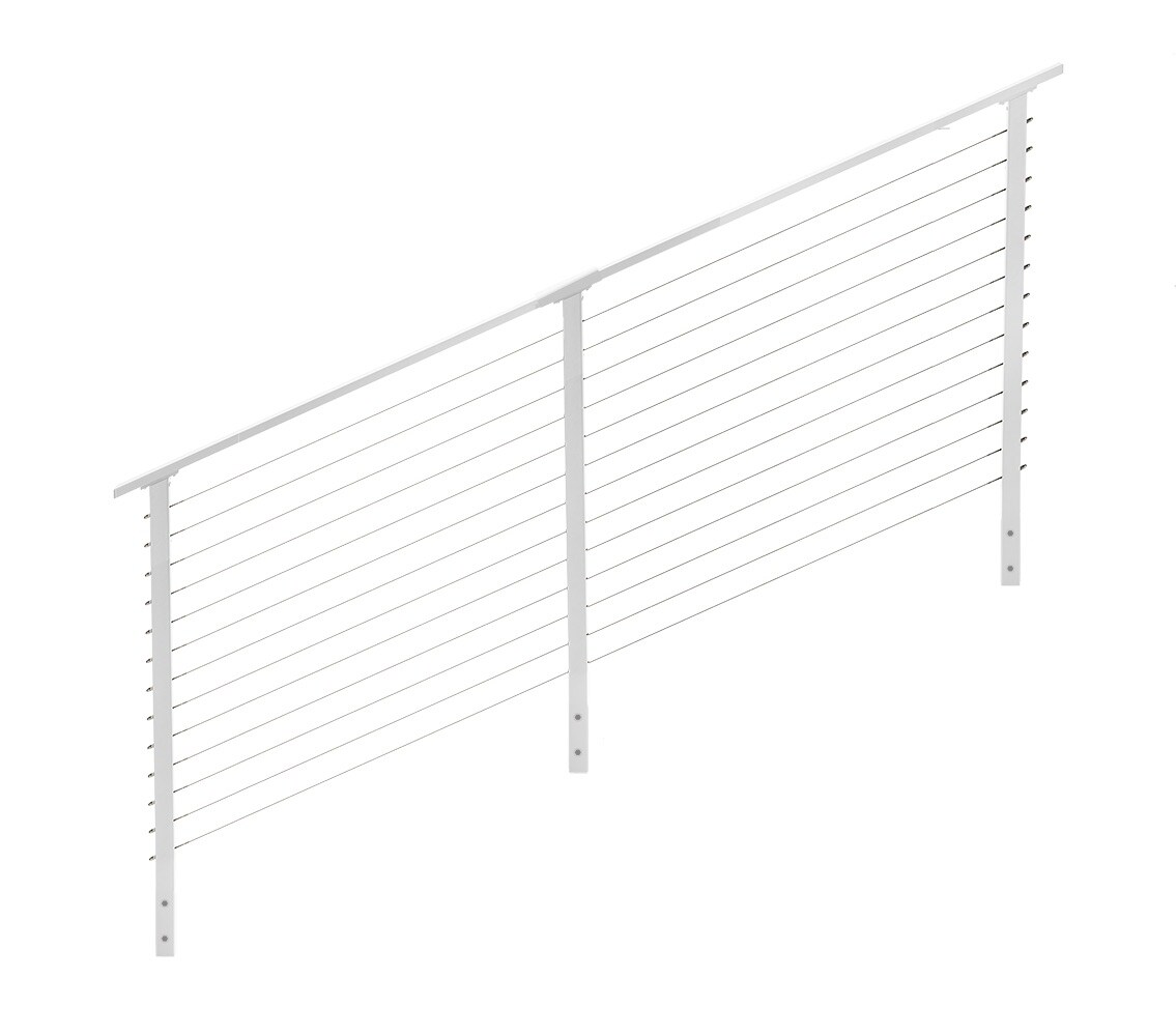 CityPost Stair Deck Mount 6-ft x 5in x 36-in Black Steel Deck Cable Rail  Kit in the Deck Railing Systems department at