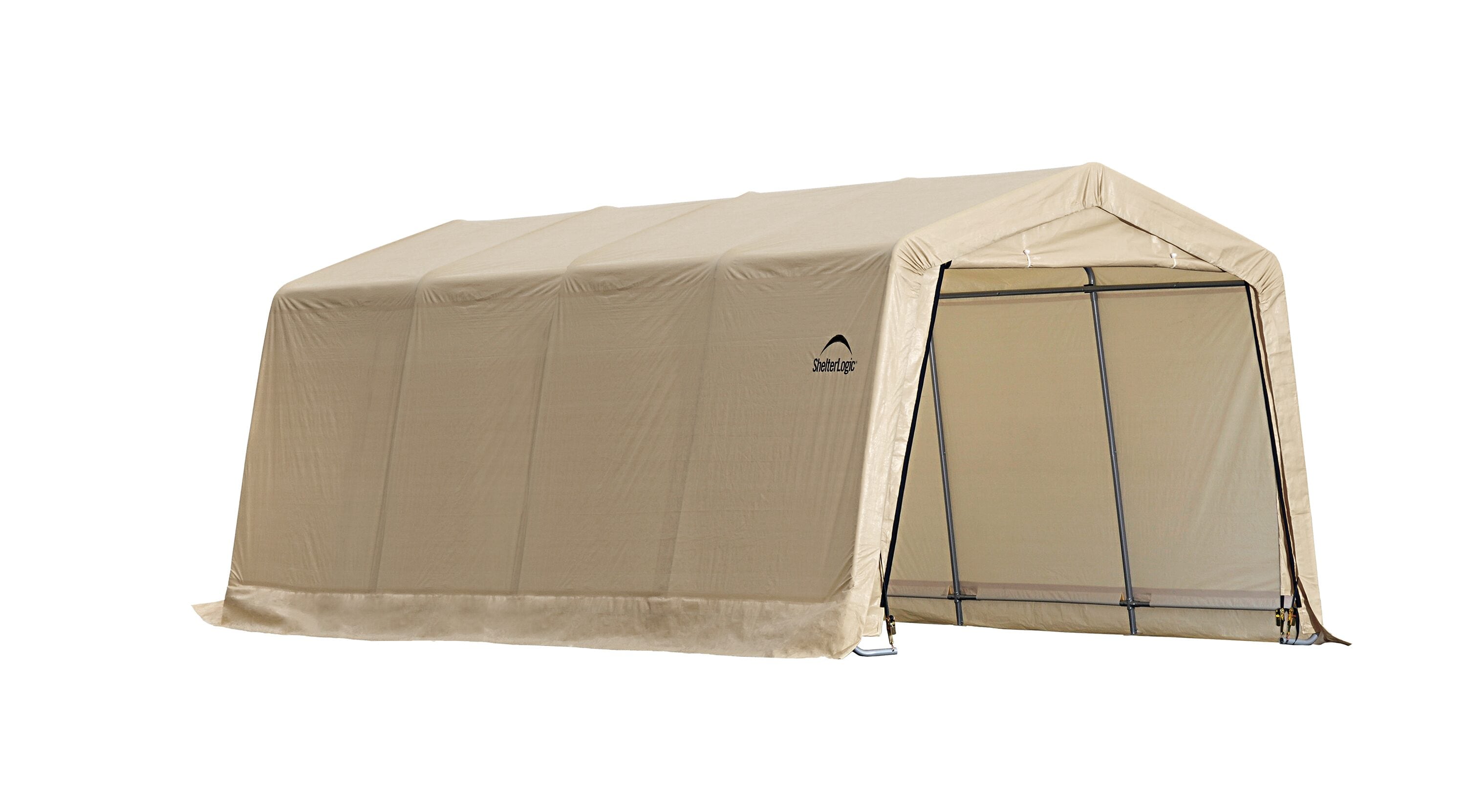 ShelterLogic 10-ft W x 20-ft L x 8-ft H Sandstone Metal Carport at ...
