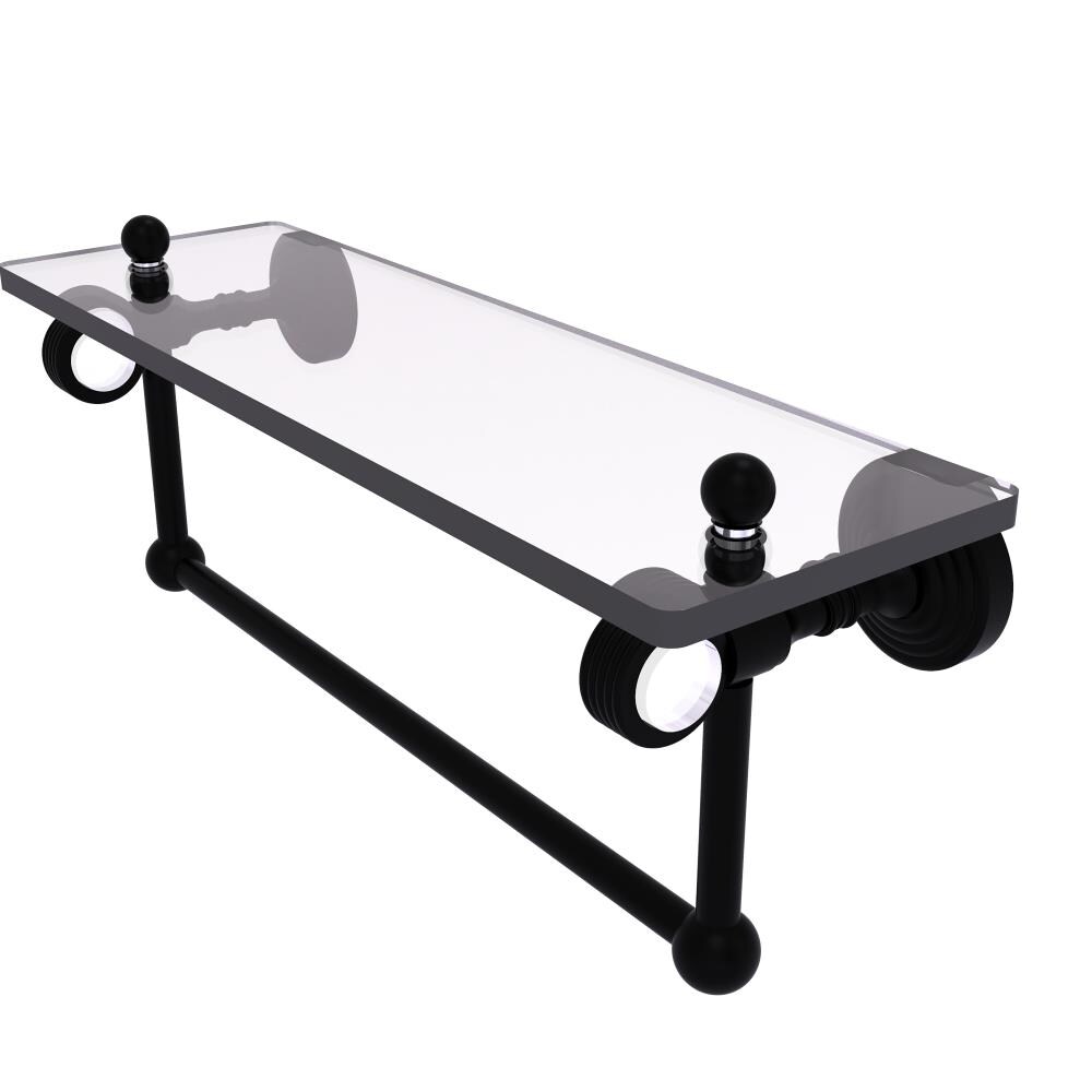 Allied Brass PG-1TBG-16-BKM Pacific Grove Matte Black Wall mount Bathroom Shelf ( 16-in x 6.4-in x 5-in )