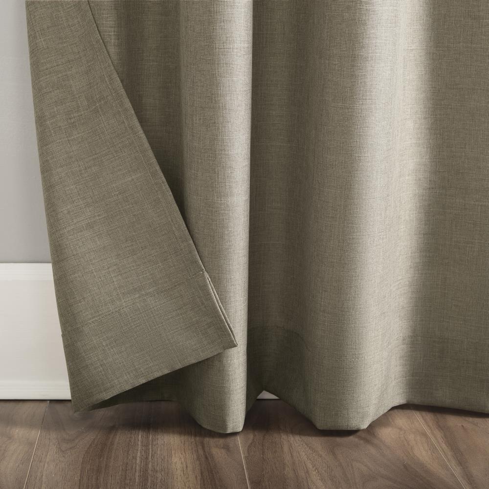 Barley Heathered Texture Tab Top Semi-Sheer Curtain Panel 40" x 63"