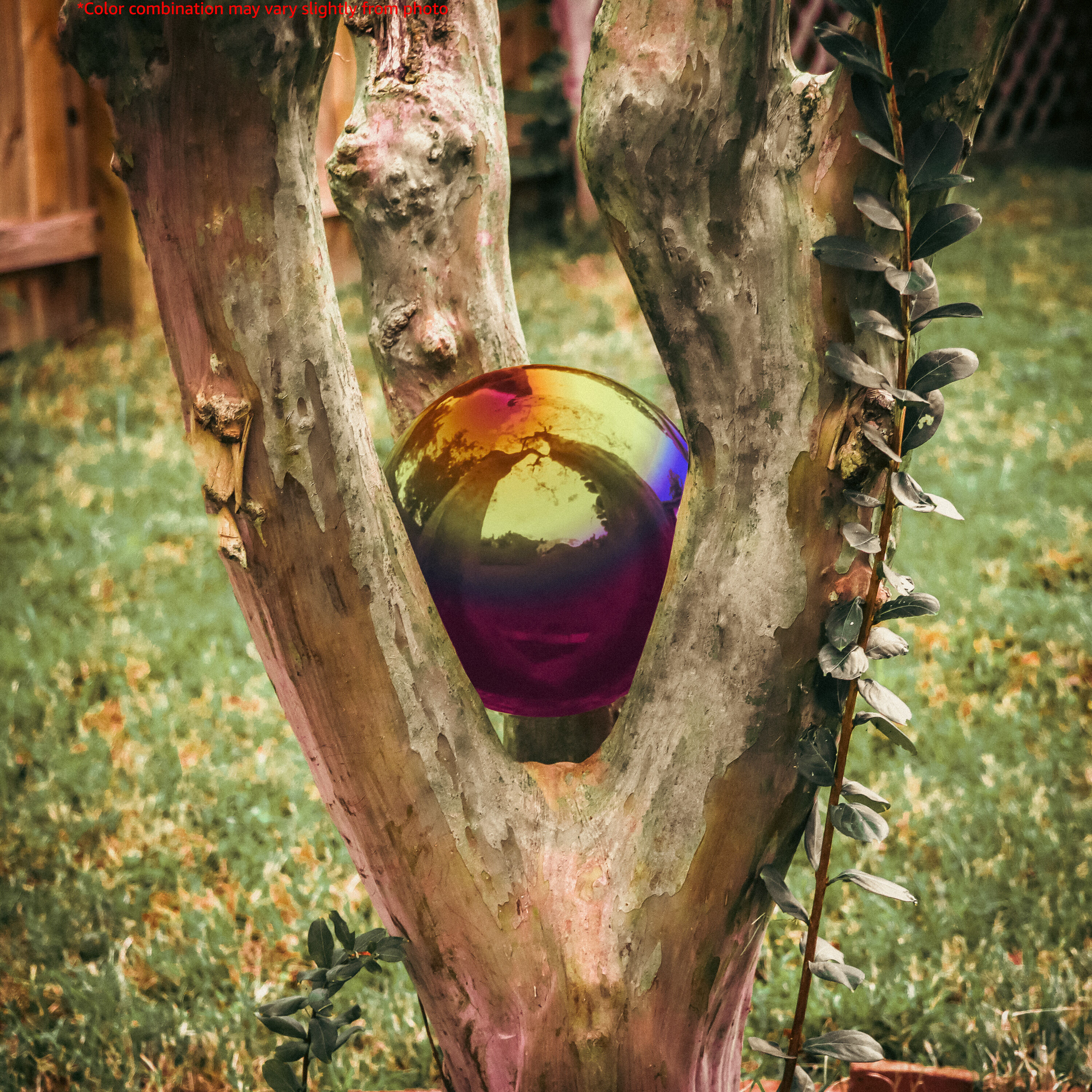 Rainbow Stainless Steel 8" Gazing Mirror Ball