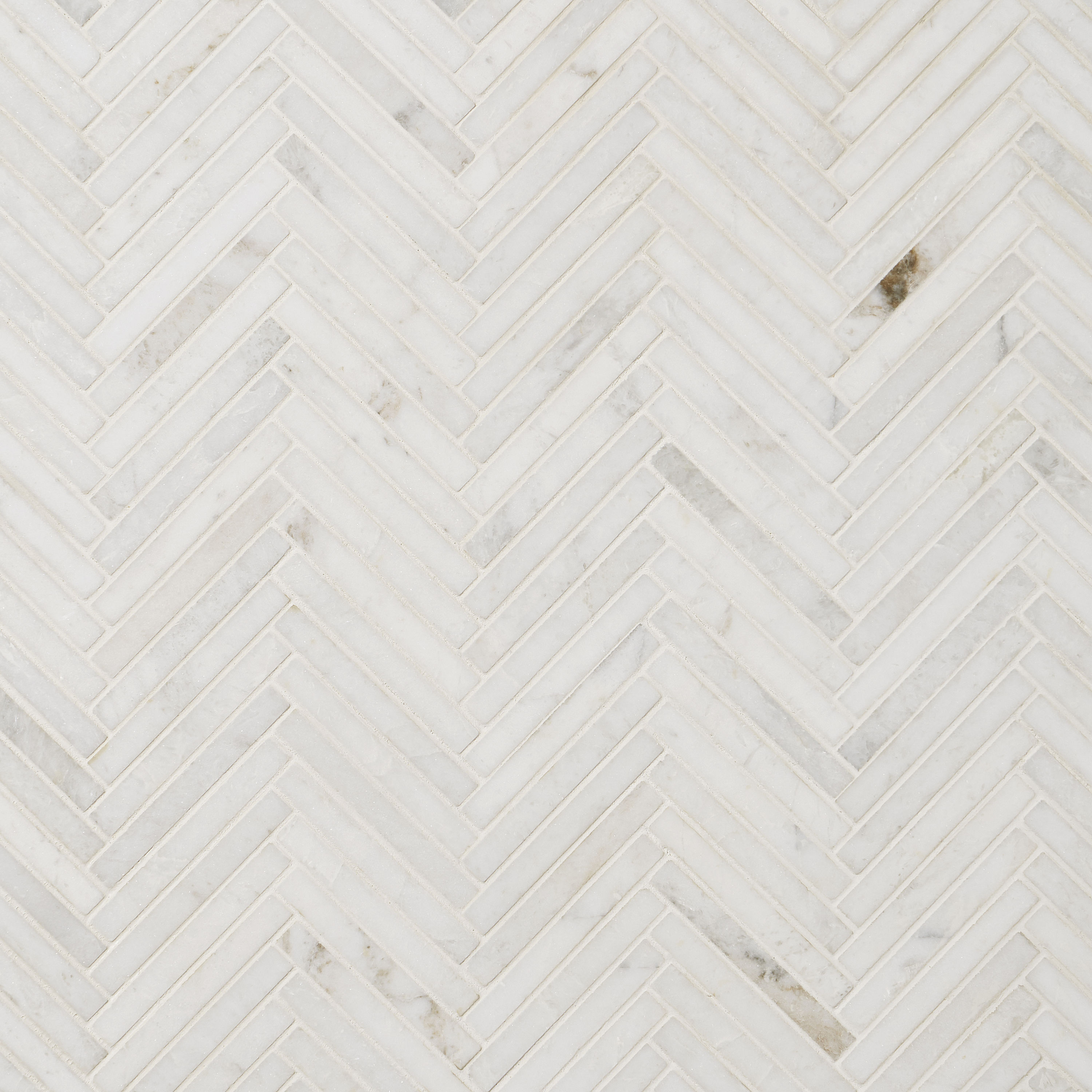 White Herringbone Marble Mosaic Tile for Walls and Floors