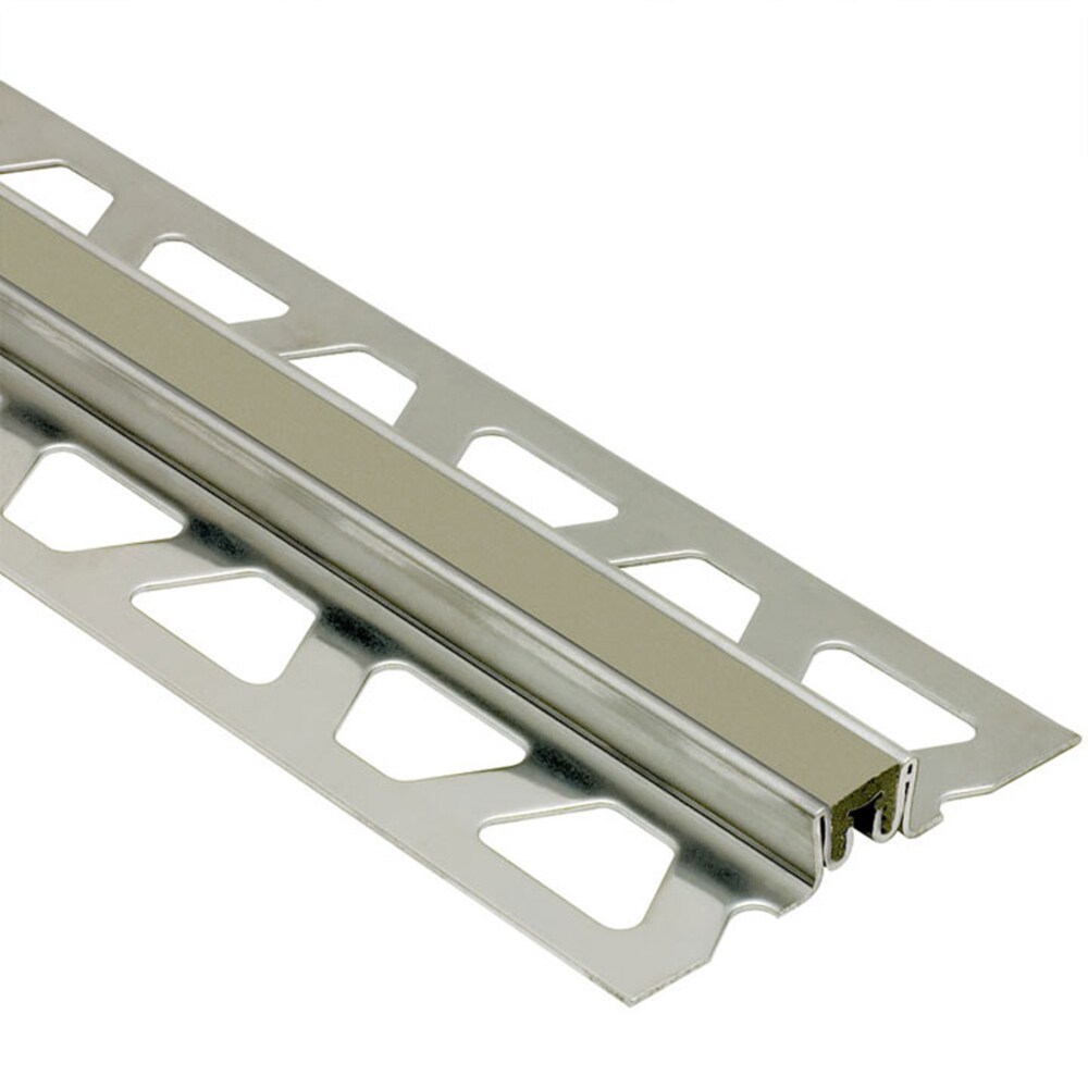 Schluter Systems EKSN210G Dilex-KSN 0.813-in W x 98.5-in L Grey Steel Movement joint Tile Edge Trim