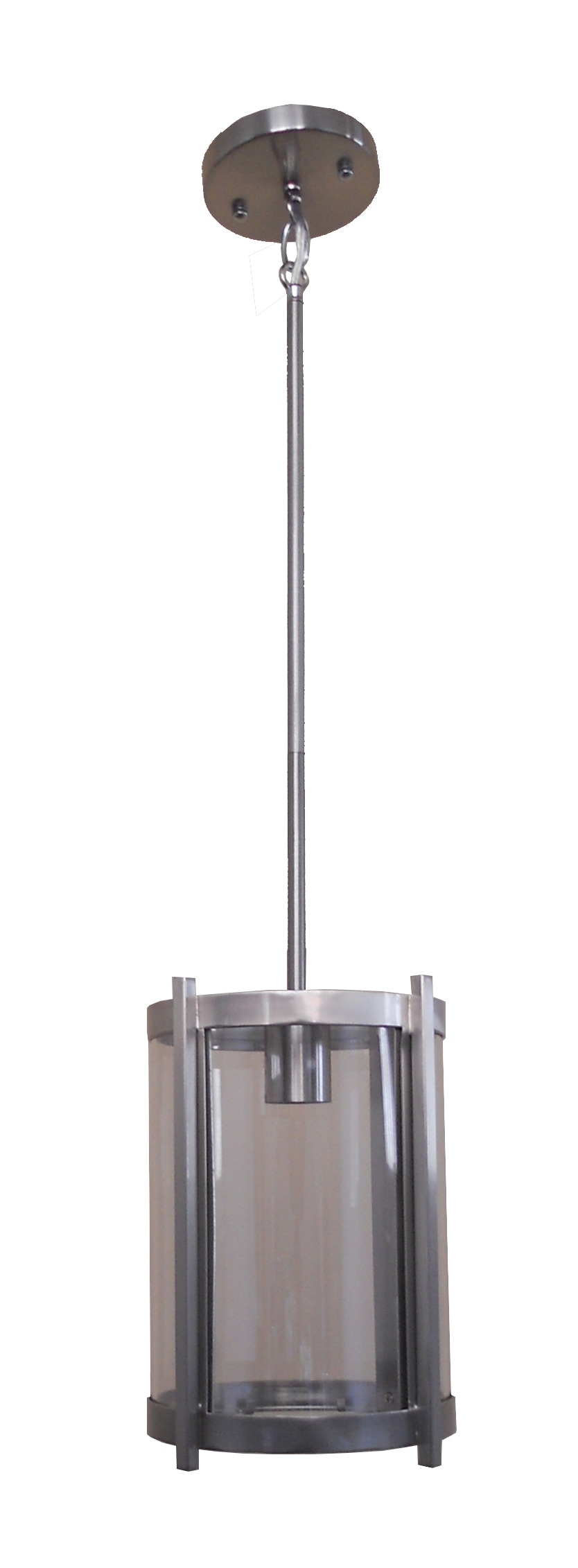 Whitfield Lighting PT677-1SS George Satin Steel Transitional Cone Mini Hanging Pendant Light
