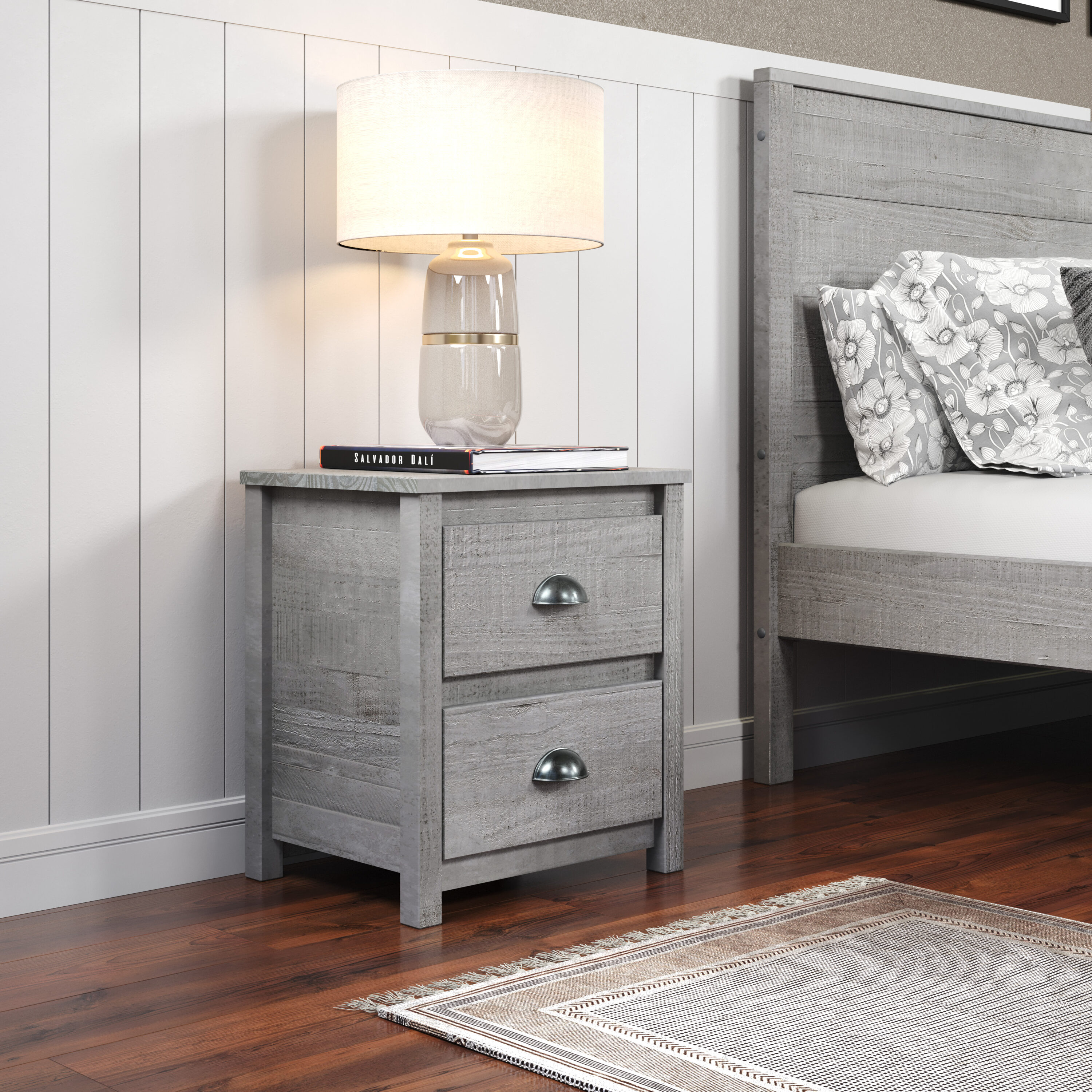 Camaflexi Hampton Driftwood Pine Wood Nightstand in the Nightstands ...