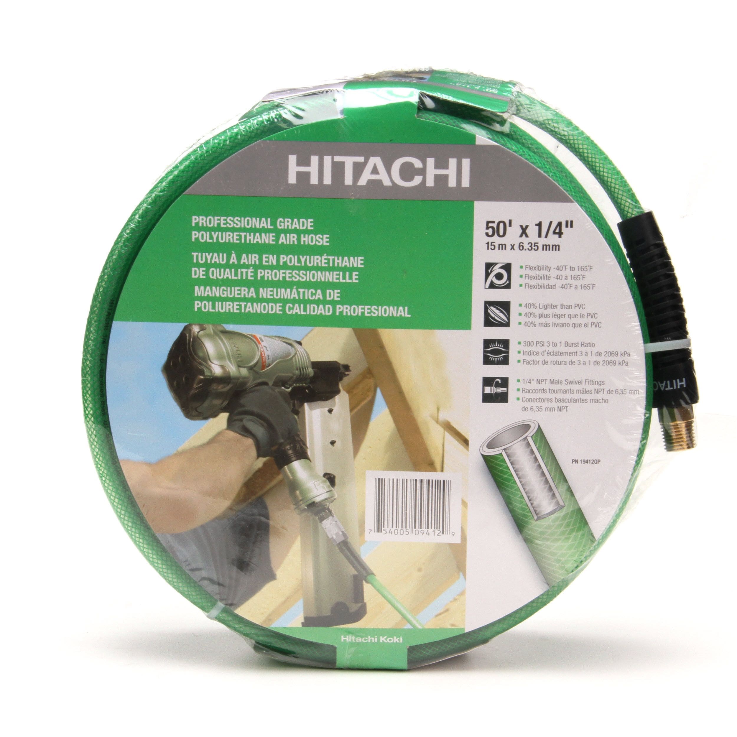 Hitachi Compressor Kit 19700 W/ 50 Foot X 3/8" PVC Air Hose for sale online 