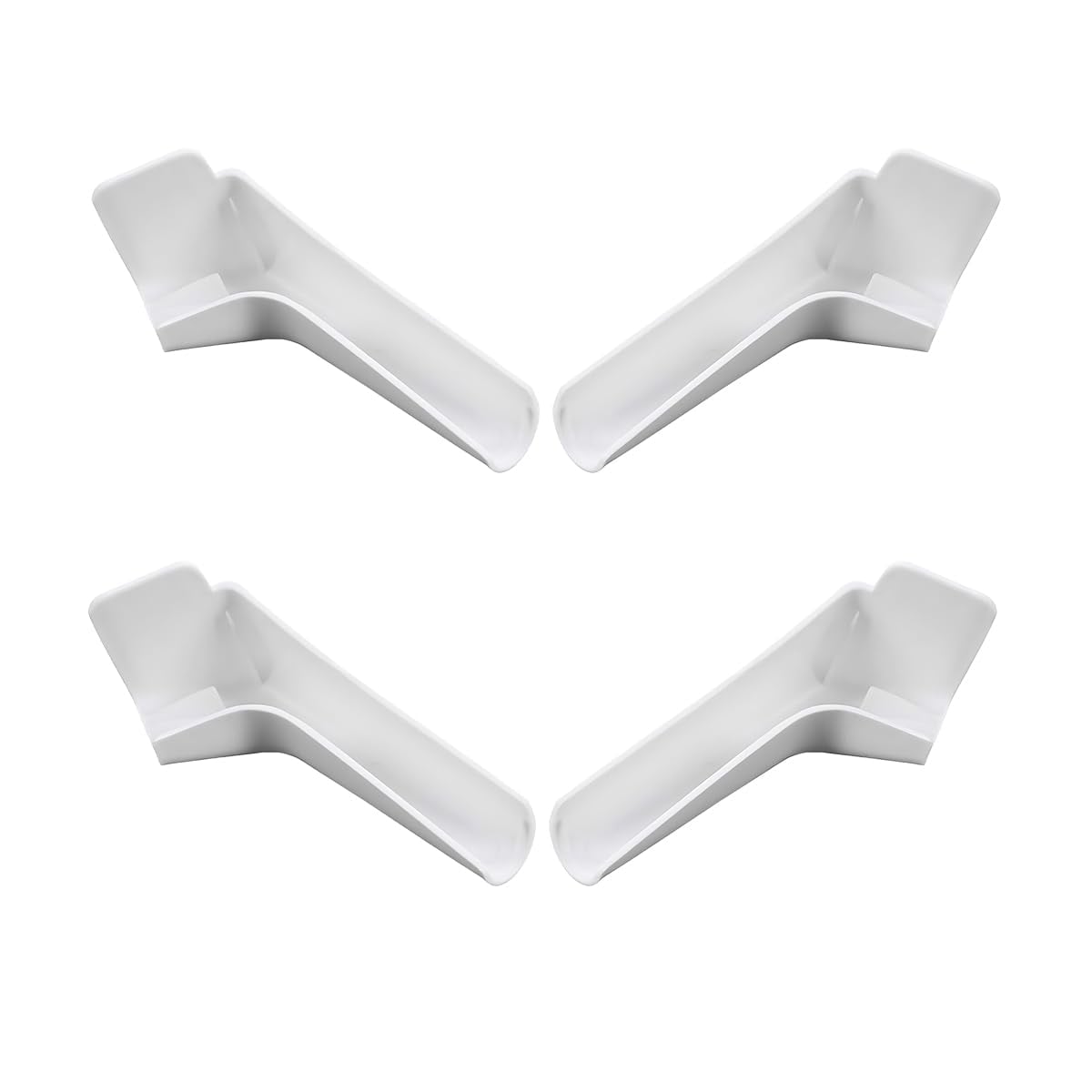 Phyfalip  RV Gutter Spouts Set of Four Left and Right Extensions for Camper Trailers Motorhomes Roof Rainwater Protection