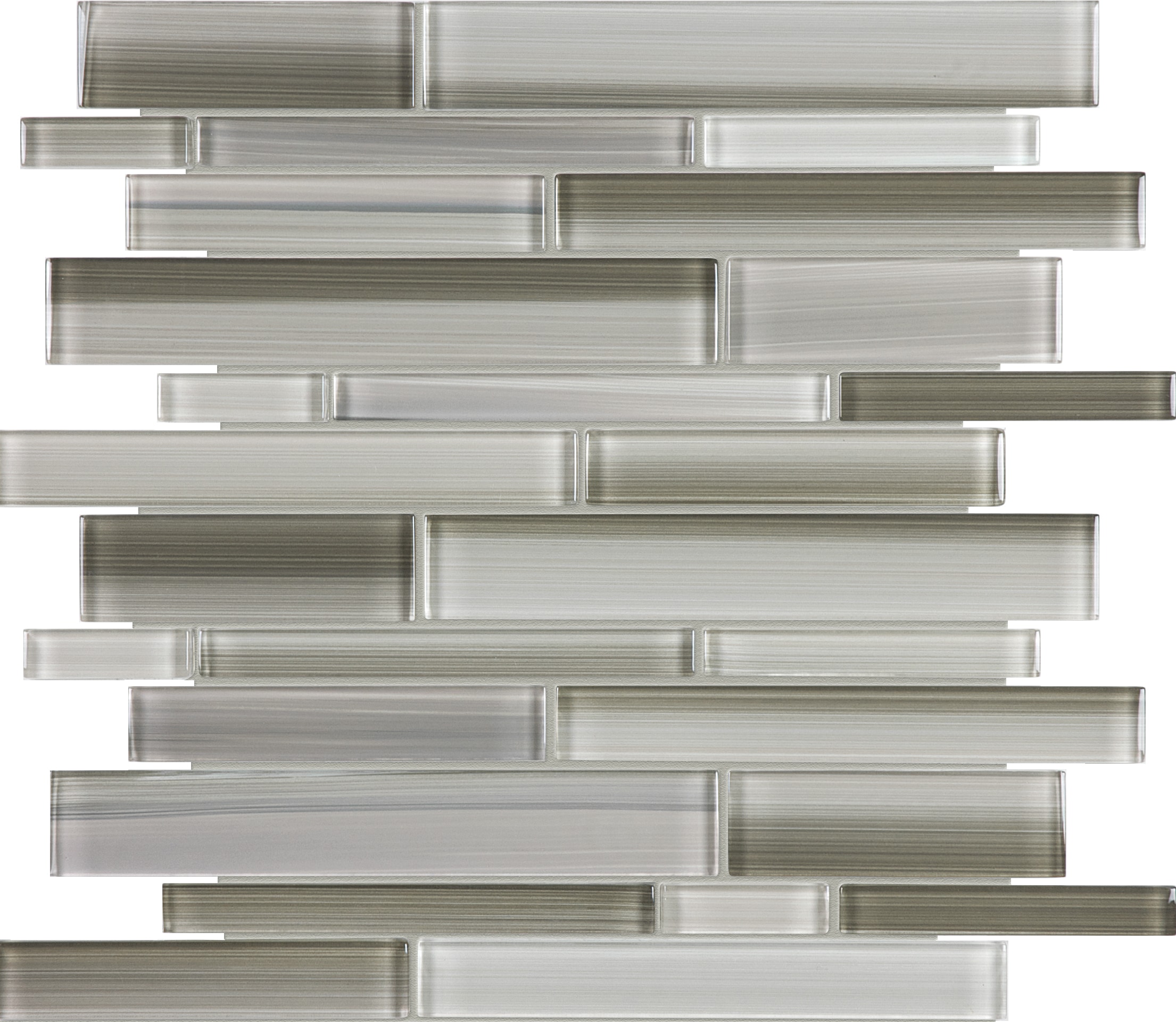 Anatolia 3001-0095-0 Clay 12-in x 12-in Glossy Glass Subway Mosaic Wall Tile (10-sq. ft/ Carton)