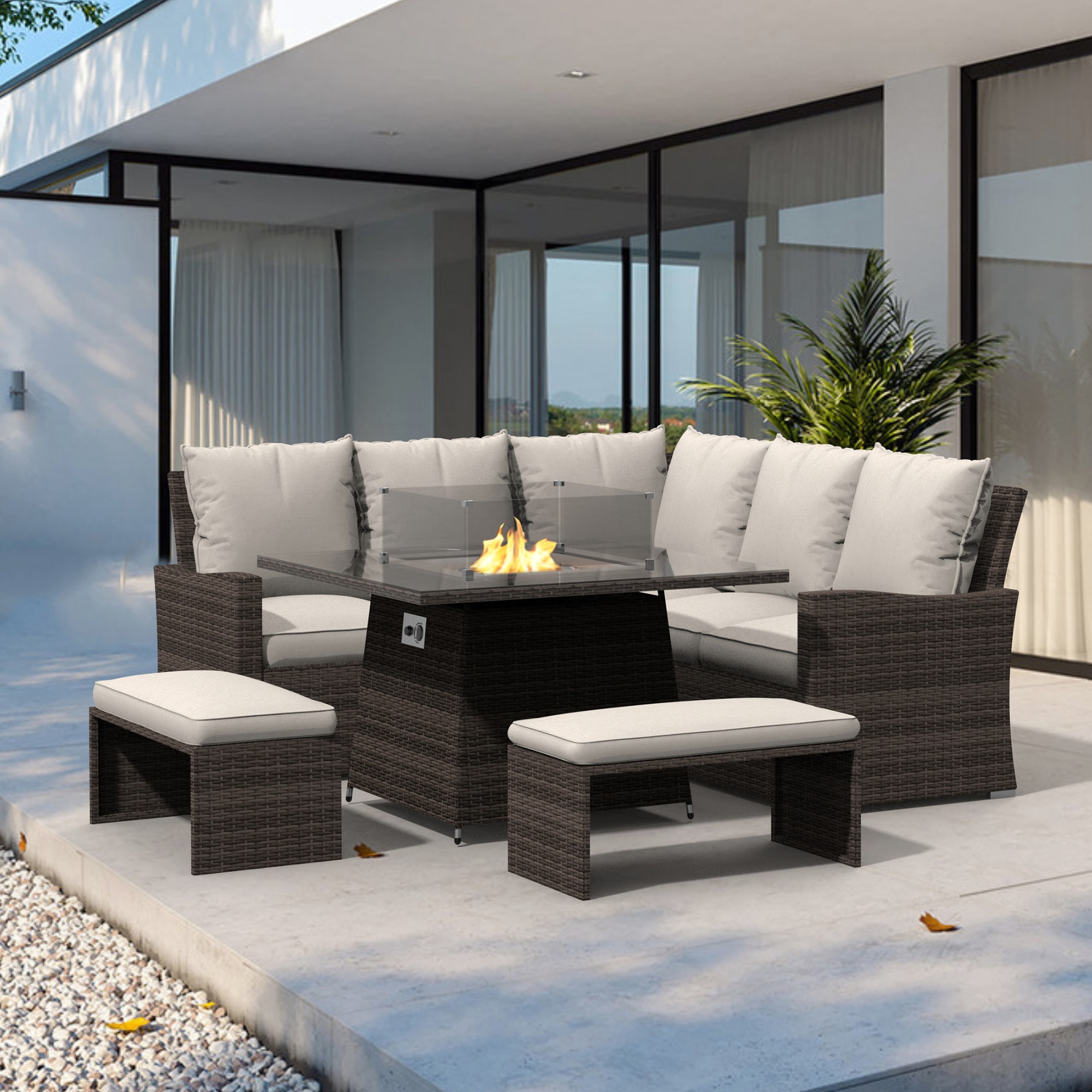 Moda Furnishings MOF-16700-BROWN Patio-Conversation-Sets - View #6