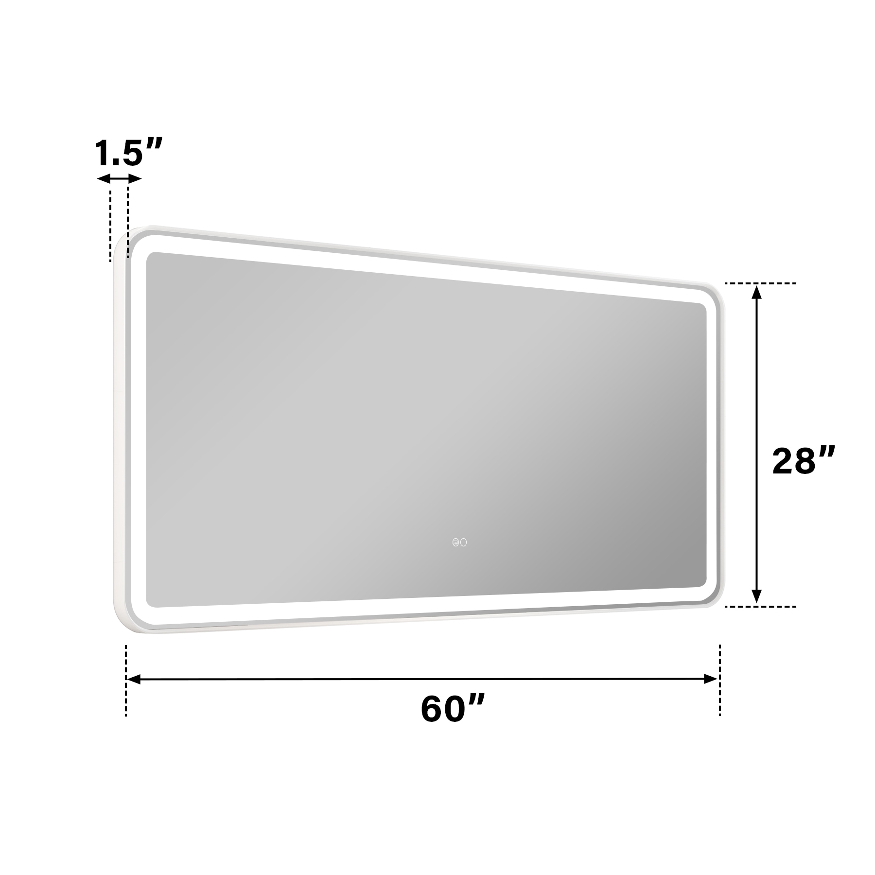 WELLFOR W9FM6028WT Framed-Bath-Mirrors - View #16