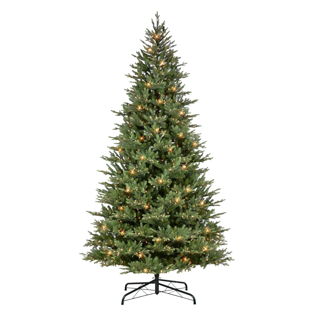 Puleo International BFTA-100C11 10-ft Fir Pre-lit Artificial Christmas Tree with Clear Incandescent Lights