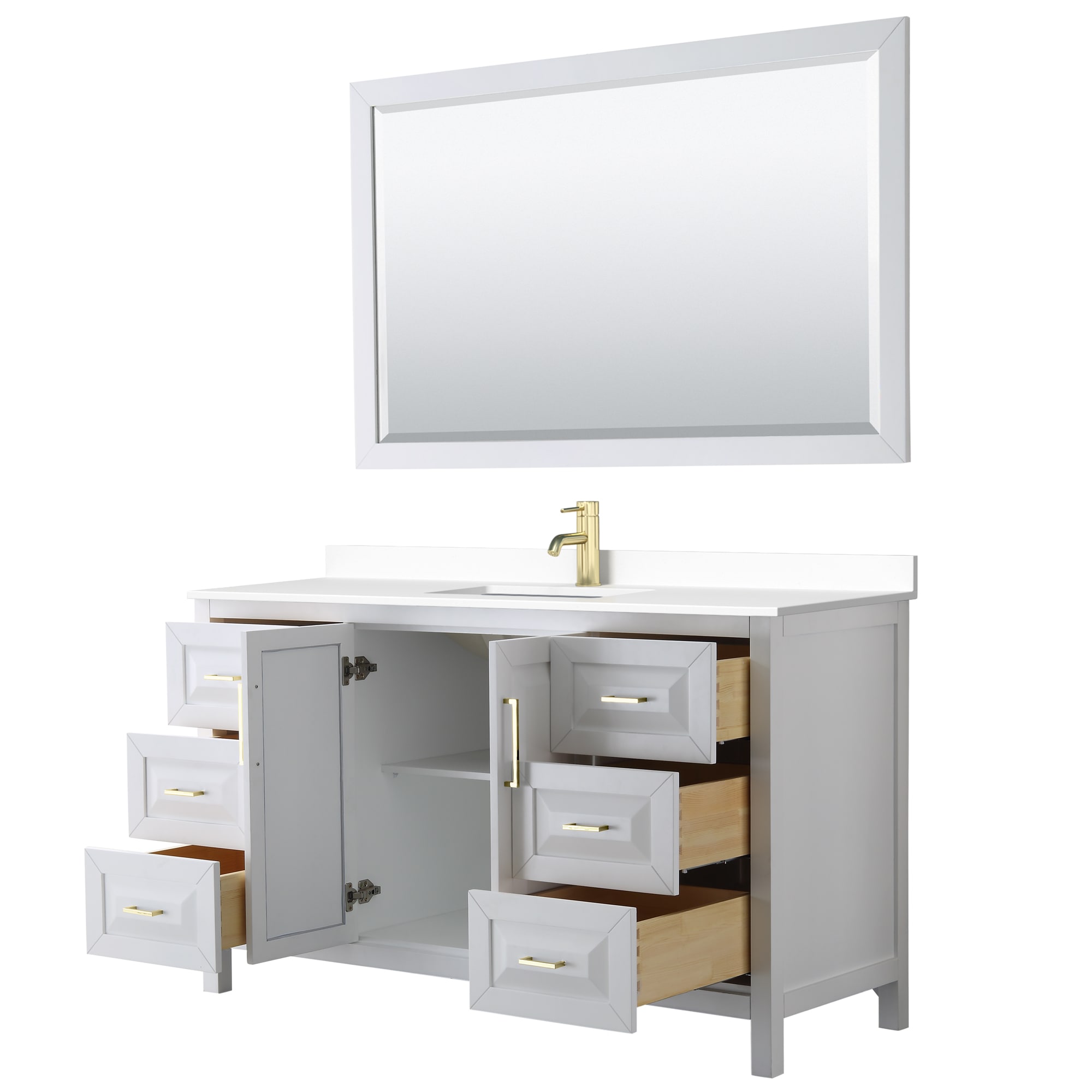 Wyndham Collection WCV252560SWGWCUNSM58 Bath-Vanity-Combo - View #2
