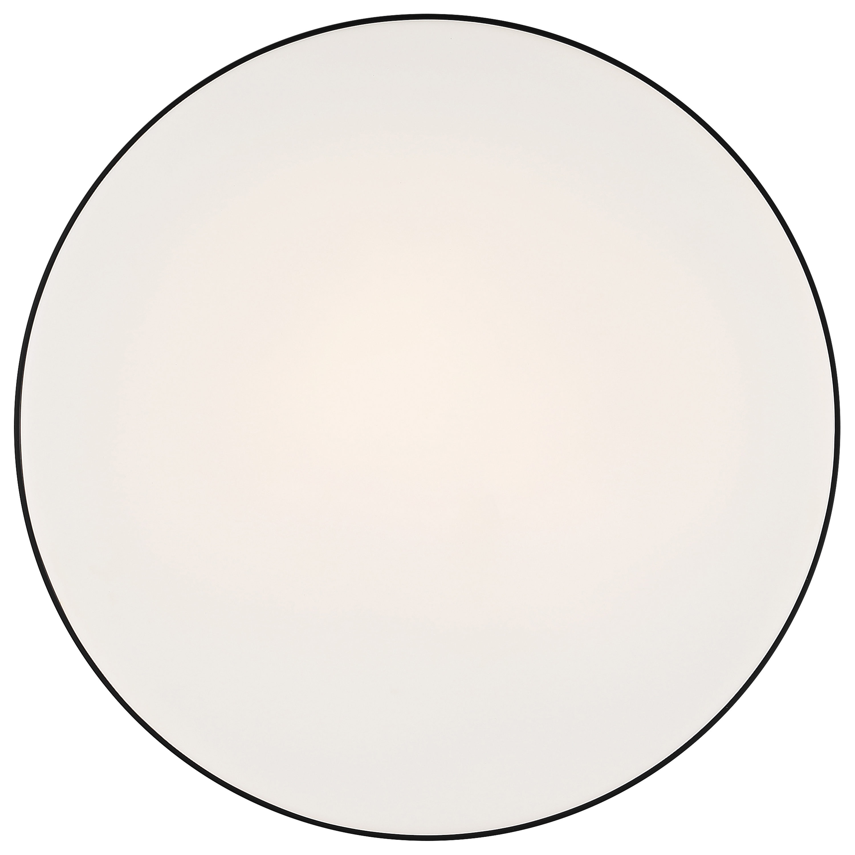 Roma Matte Black and Opal Glass LED Flush Mount Light